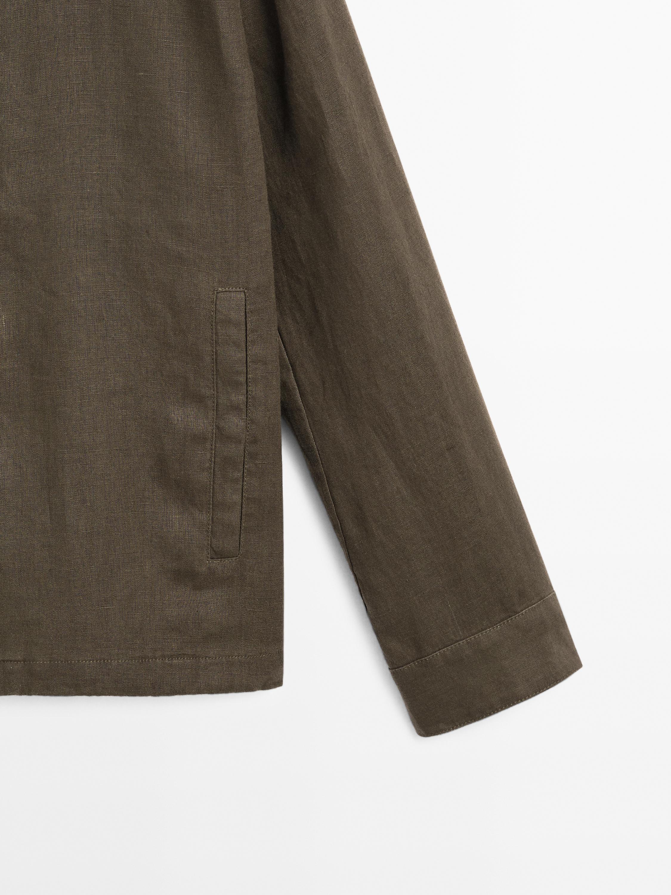 100% linen bomber jacket