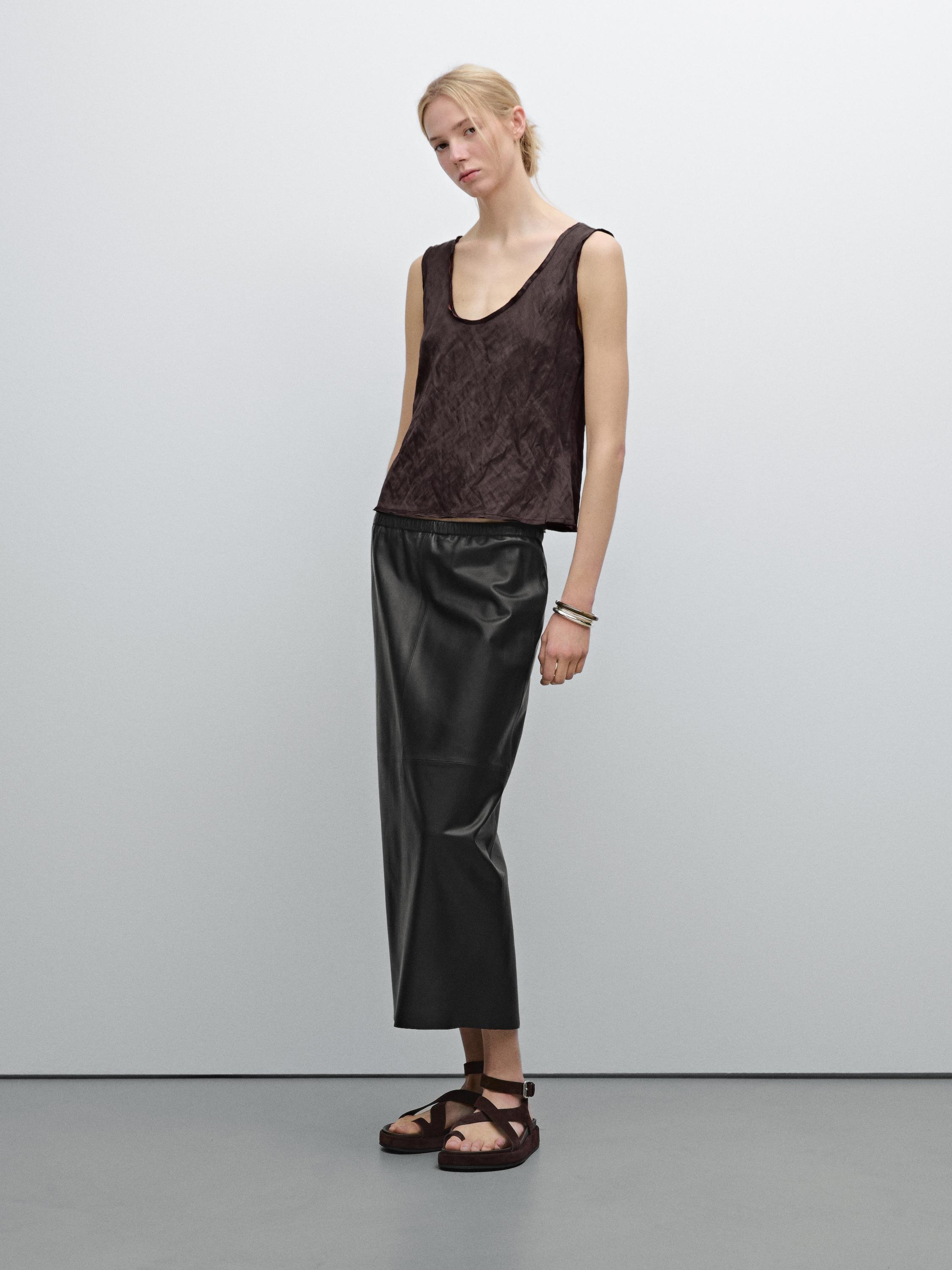 Strappy top with textured detail