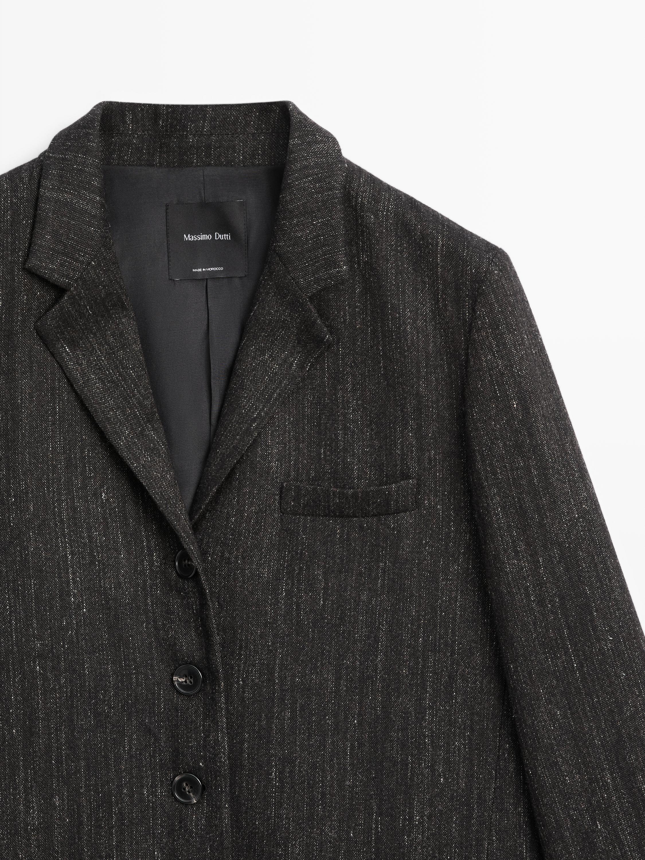 Blazer jaspeado com fazenda