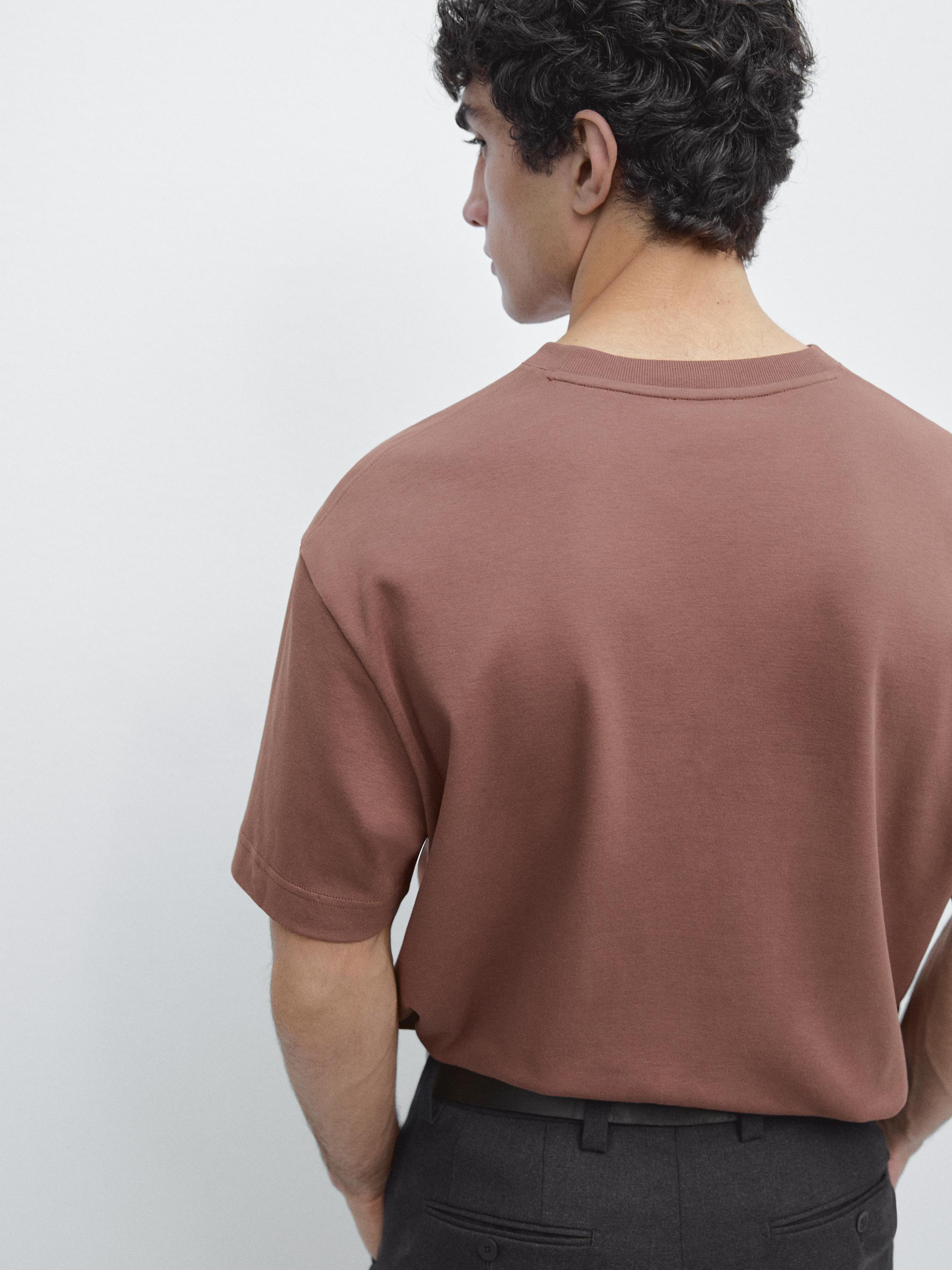 100% cotton short sleeve T-shirt — TERRA-COTTA