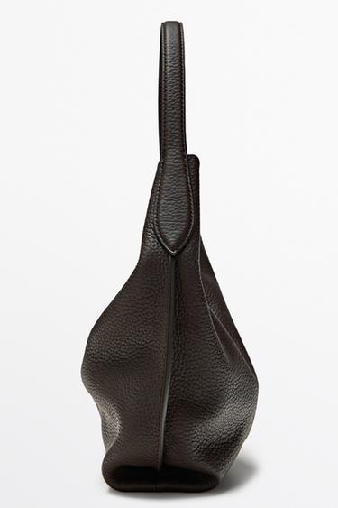 Nappa leather mini shoulder bag — BROWN 4