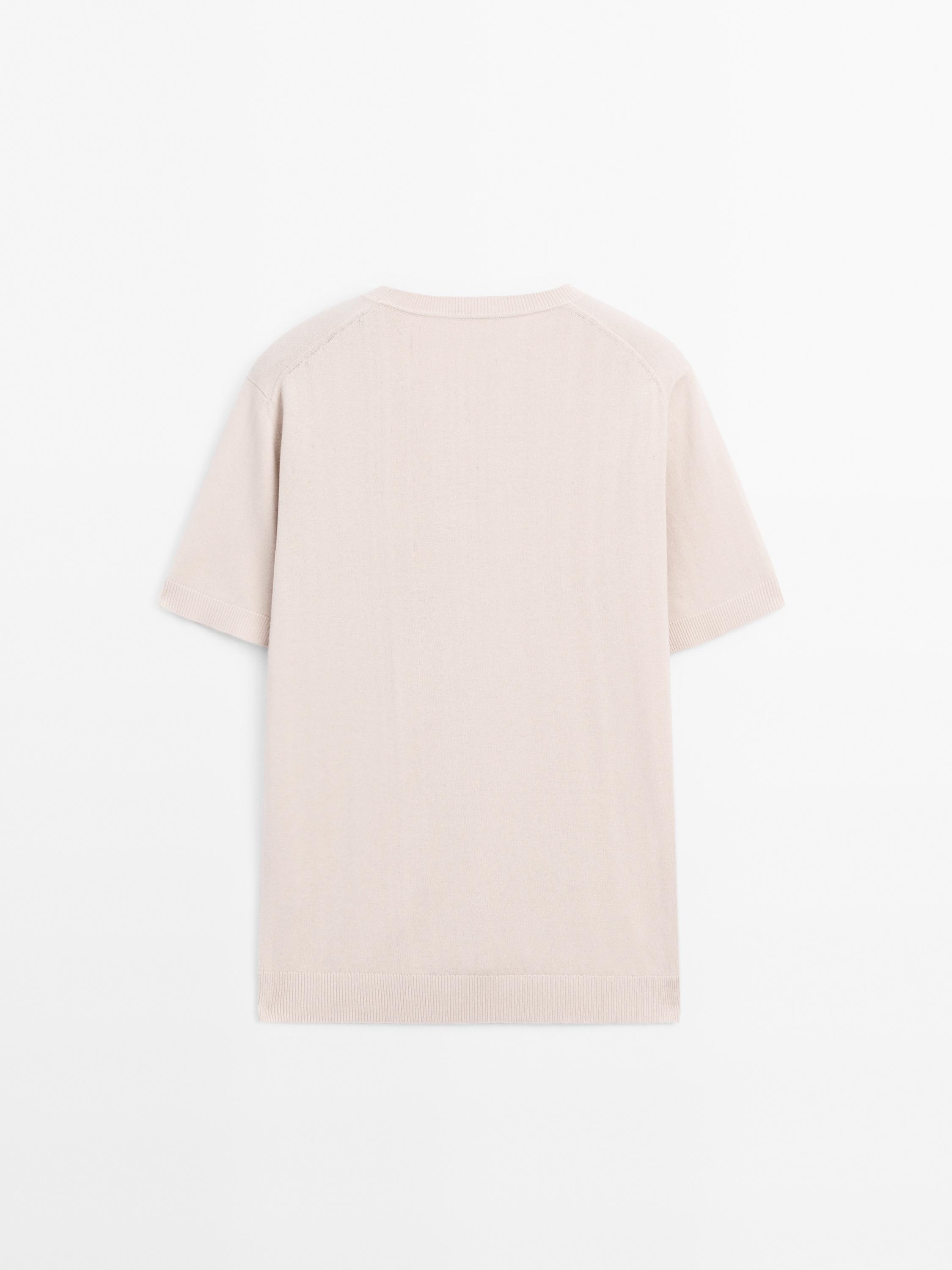 100% cotton short sleeve knit sweater