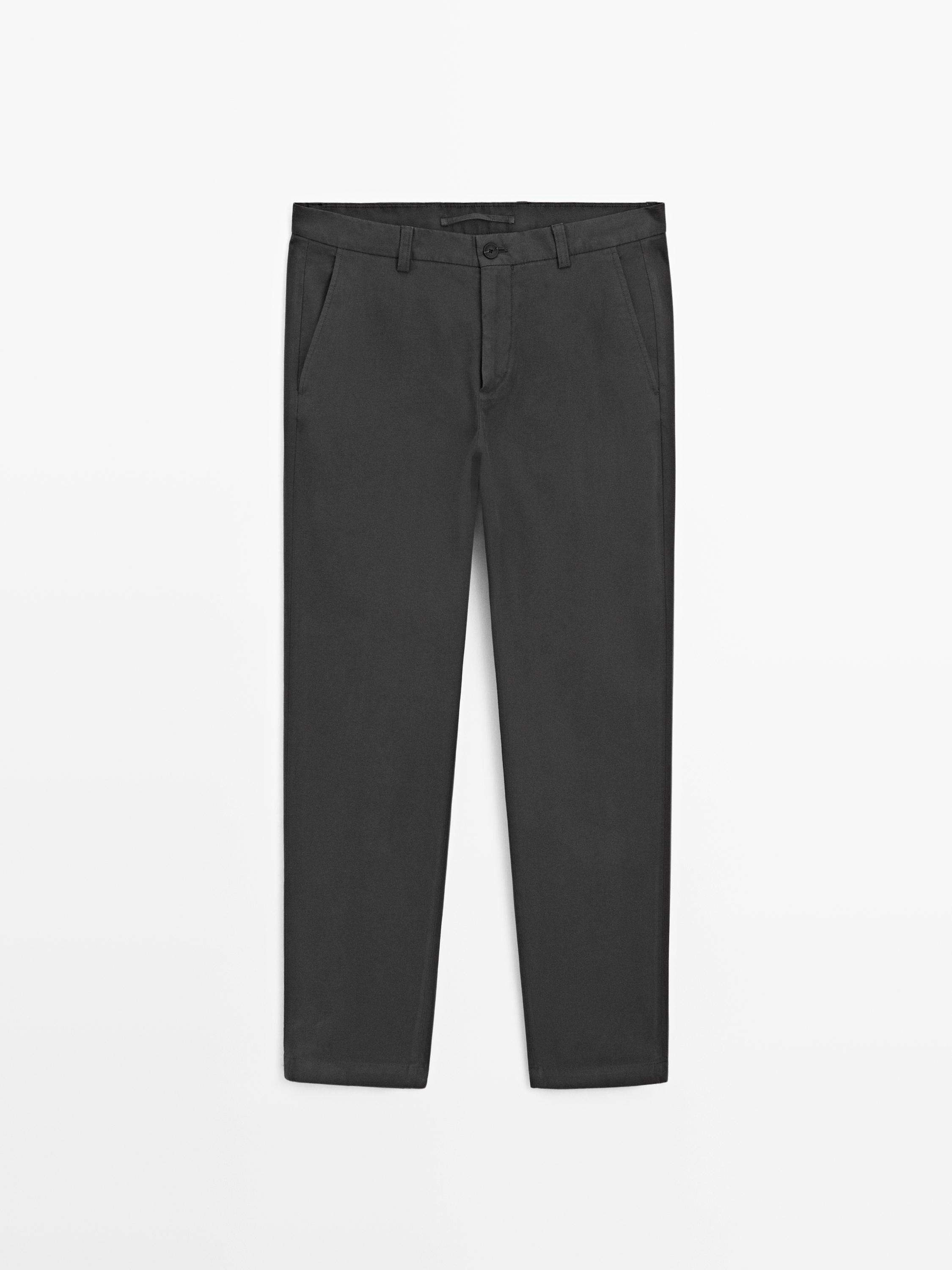 Strukturierte Slim-Fit-Hose