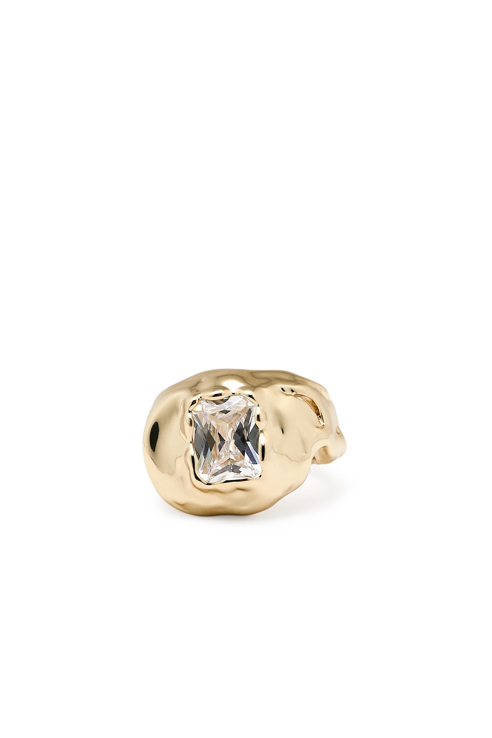Melted effect shimmery ring — GOLDEN