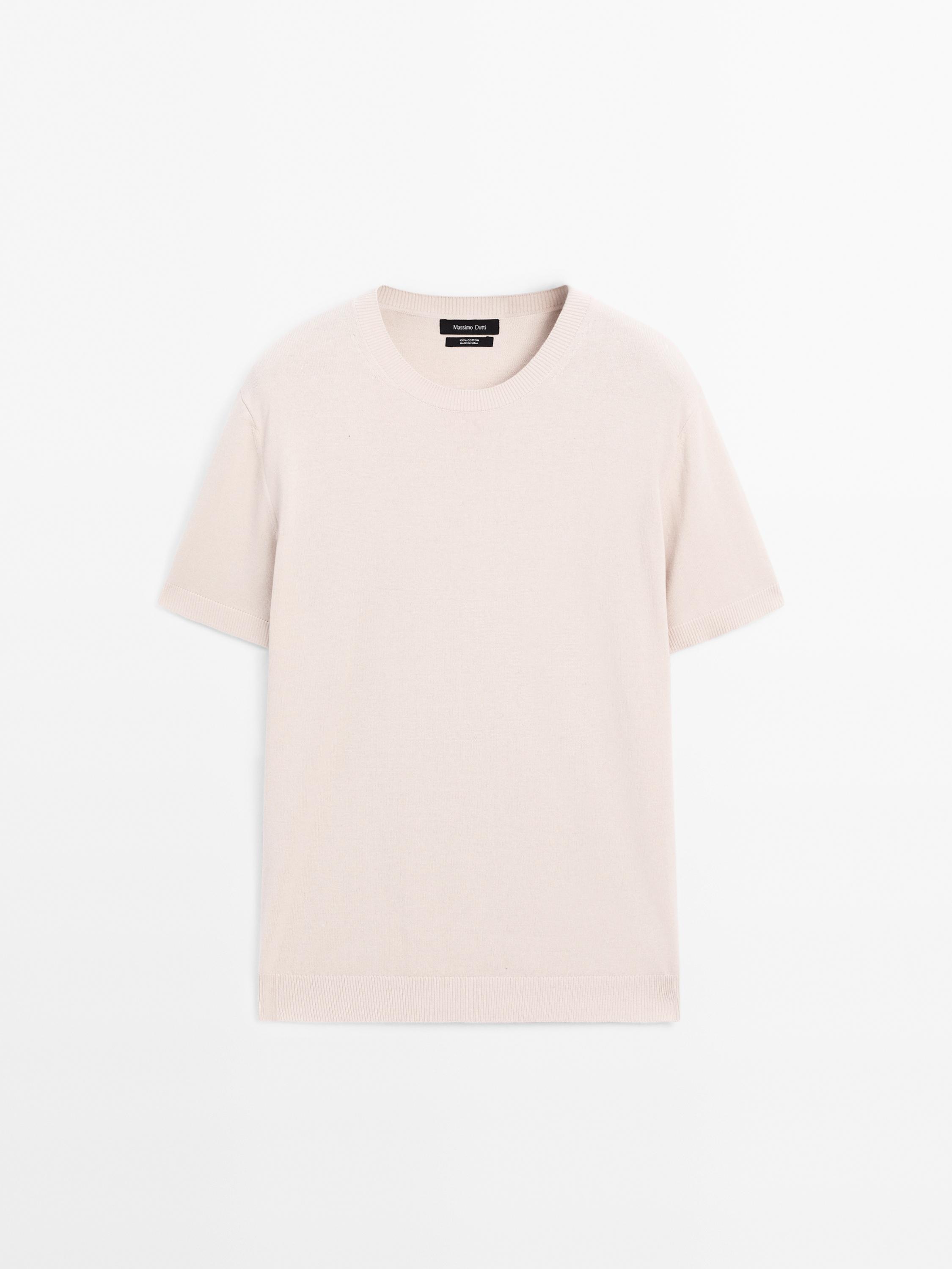 100% cotton short sleeve knit sweater