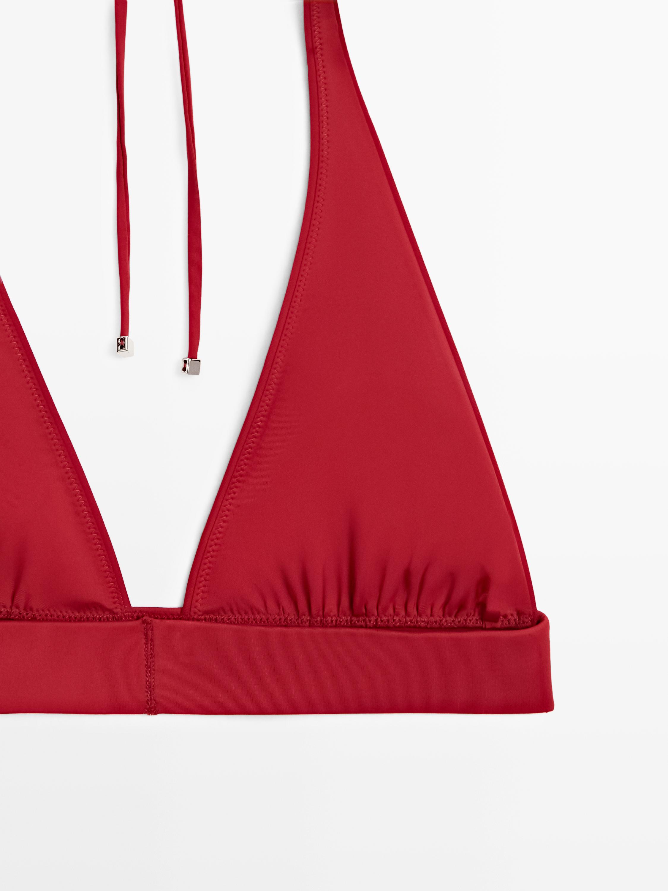 Triangle bikini top — RED