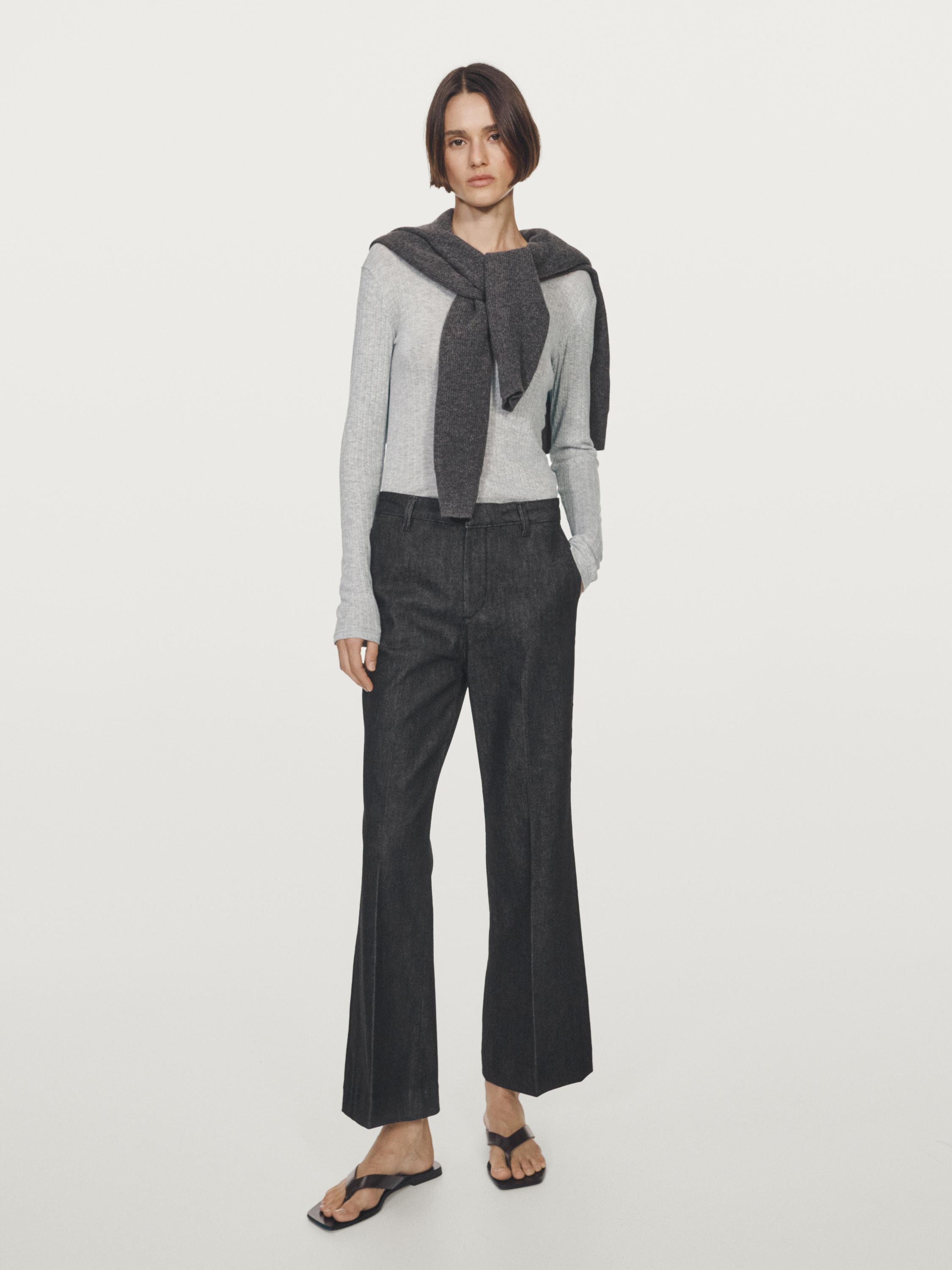 Mid-rise bell bottom jeans
