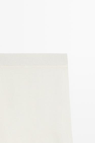 Linen blend knit midi skirt — Off white 9