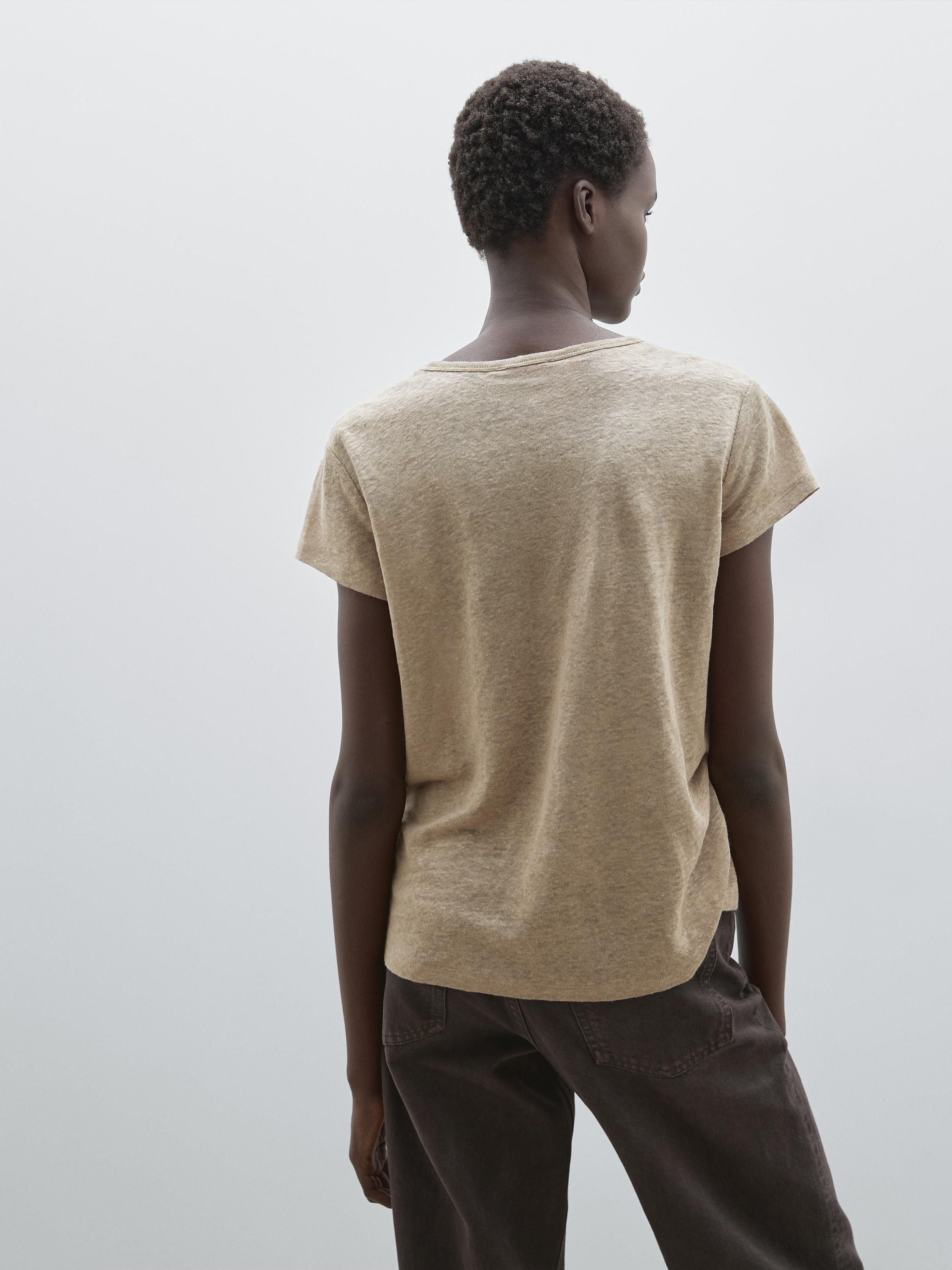100% linen short sleeve T-shirt