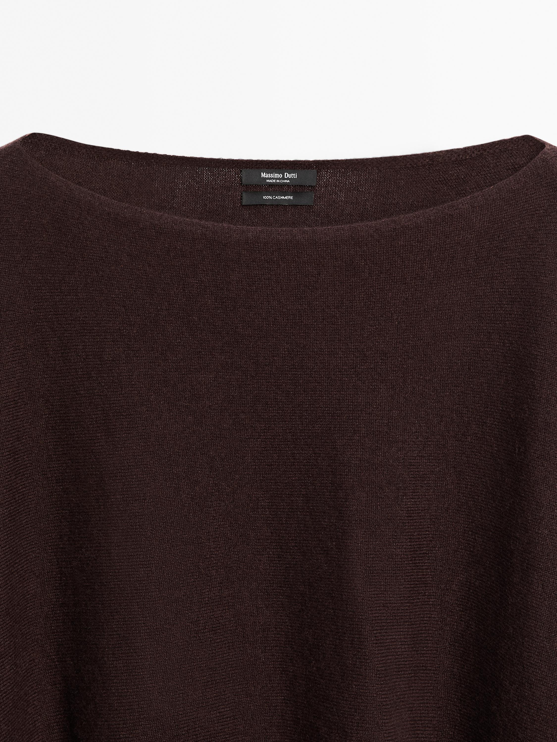 Kurzes Strickcape aus 100 % Kaschmir