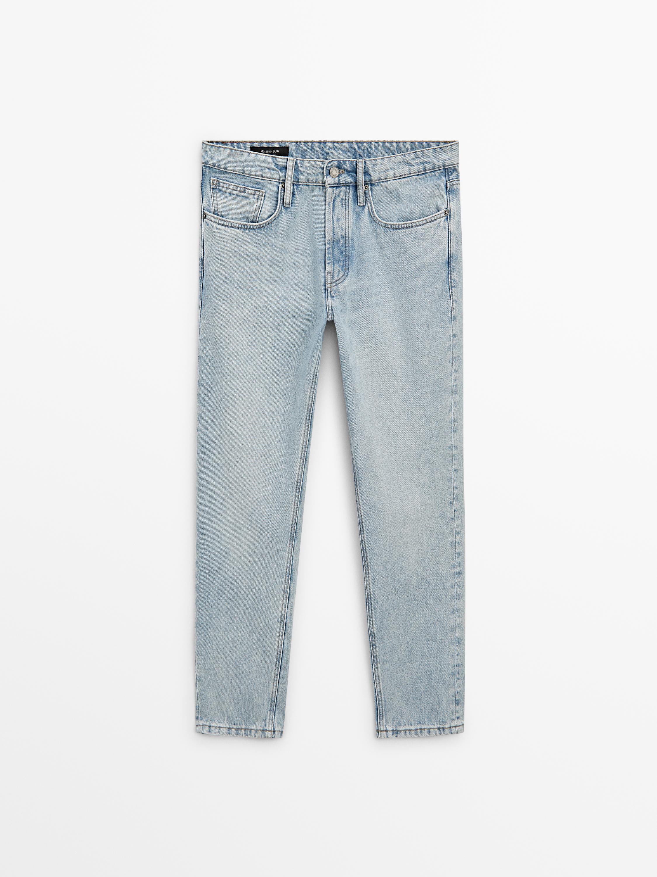 Cropped slim fit jeans — Light Blue