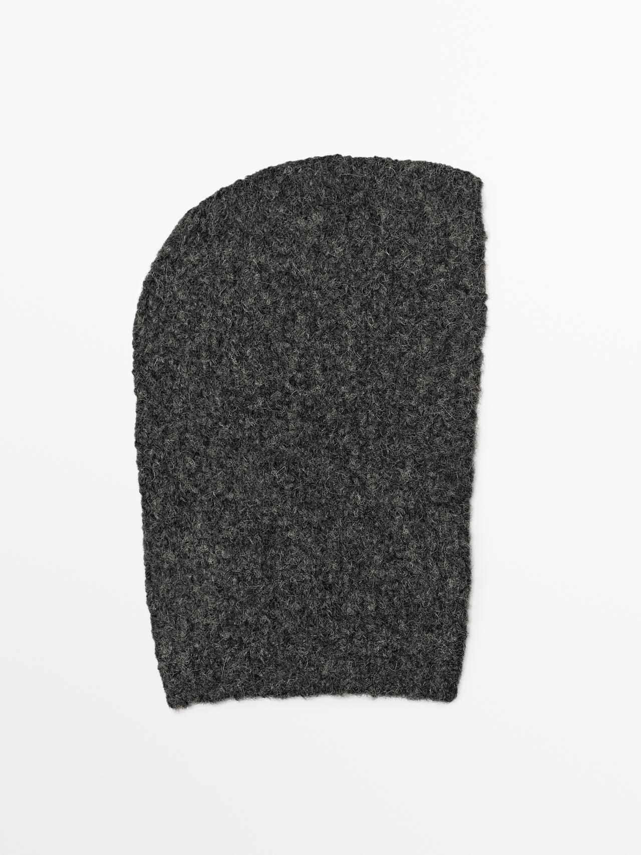 Balaclava Mezcla Alpaca - Gris - 01 - Massimo Dutti - Mujer