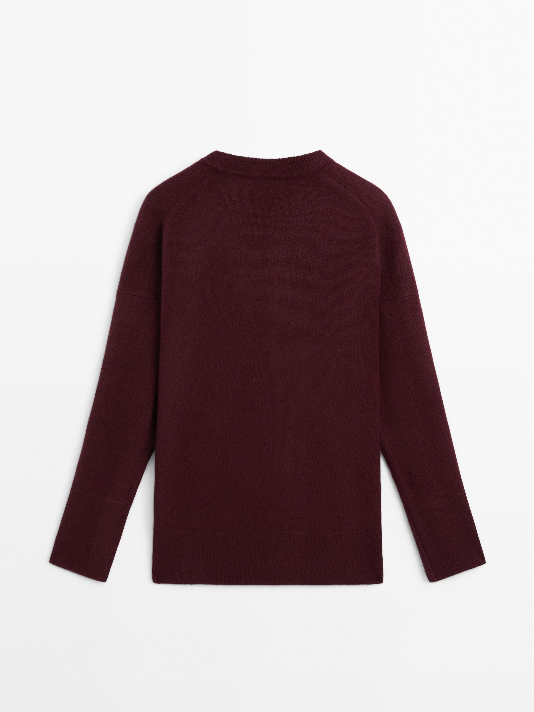 Wool blend knit sweater