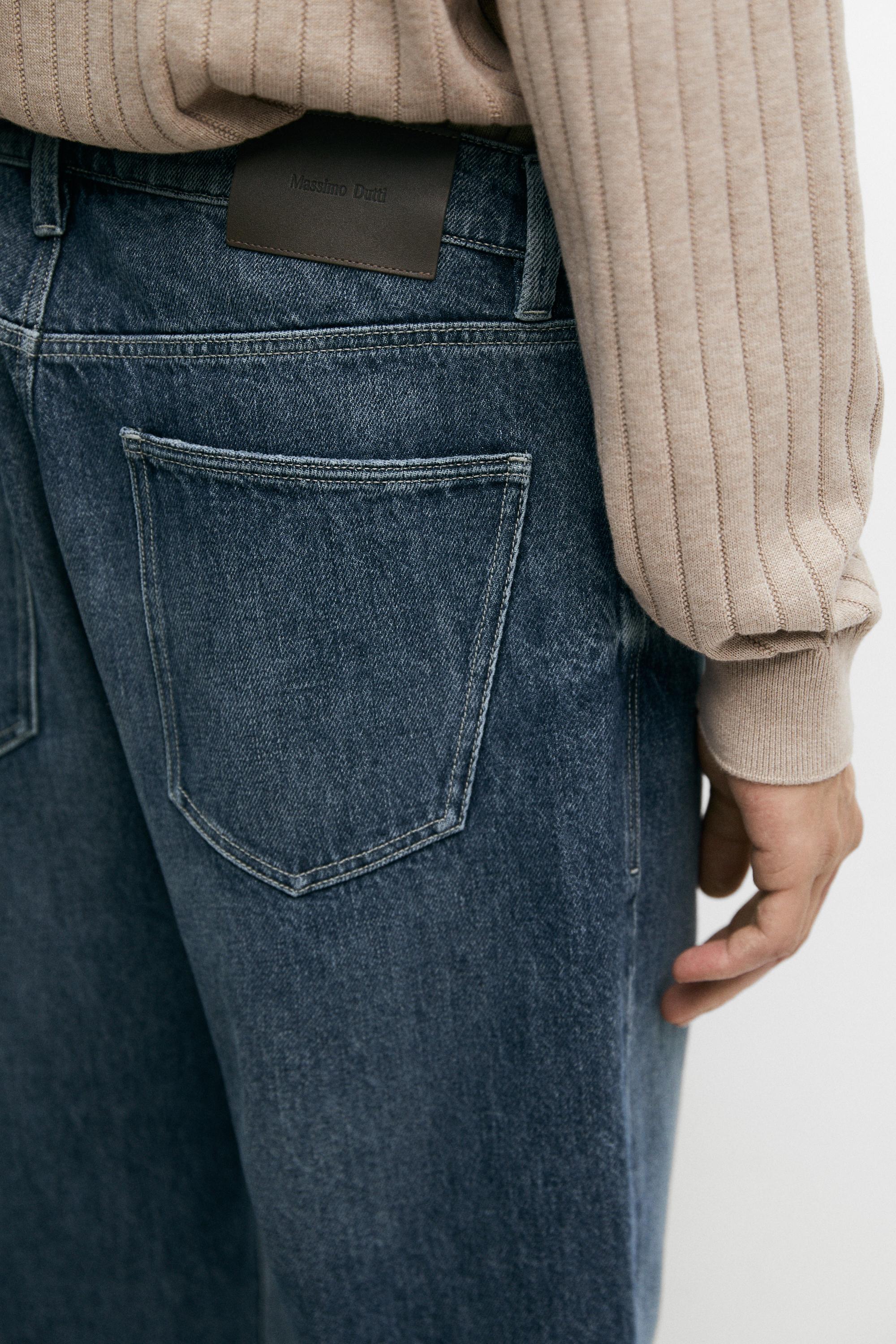 Slim-fit stonewash jeans — INDIGO