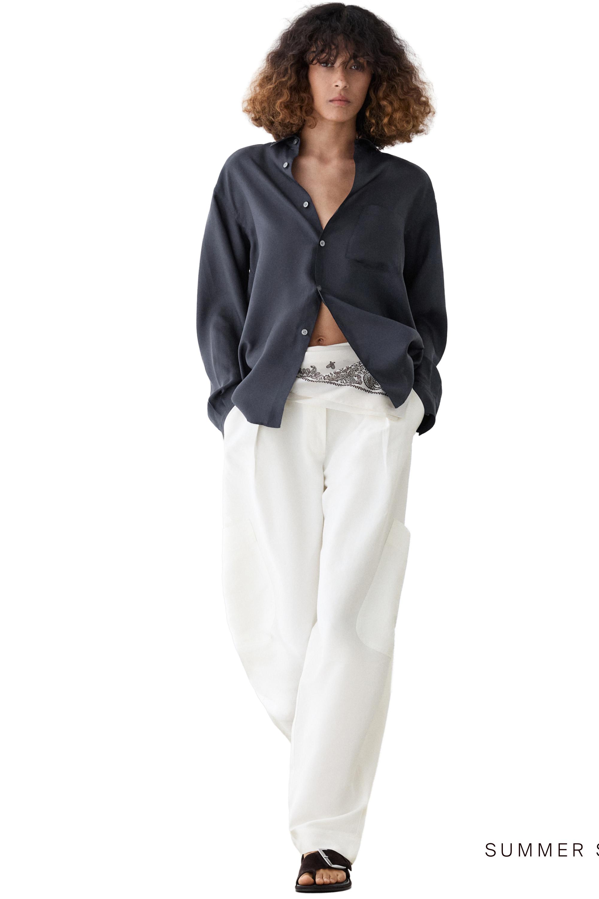 Flowing trousers with darts - LIMITED EDITION — BEIGE