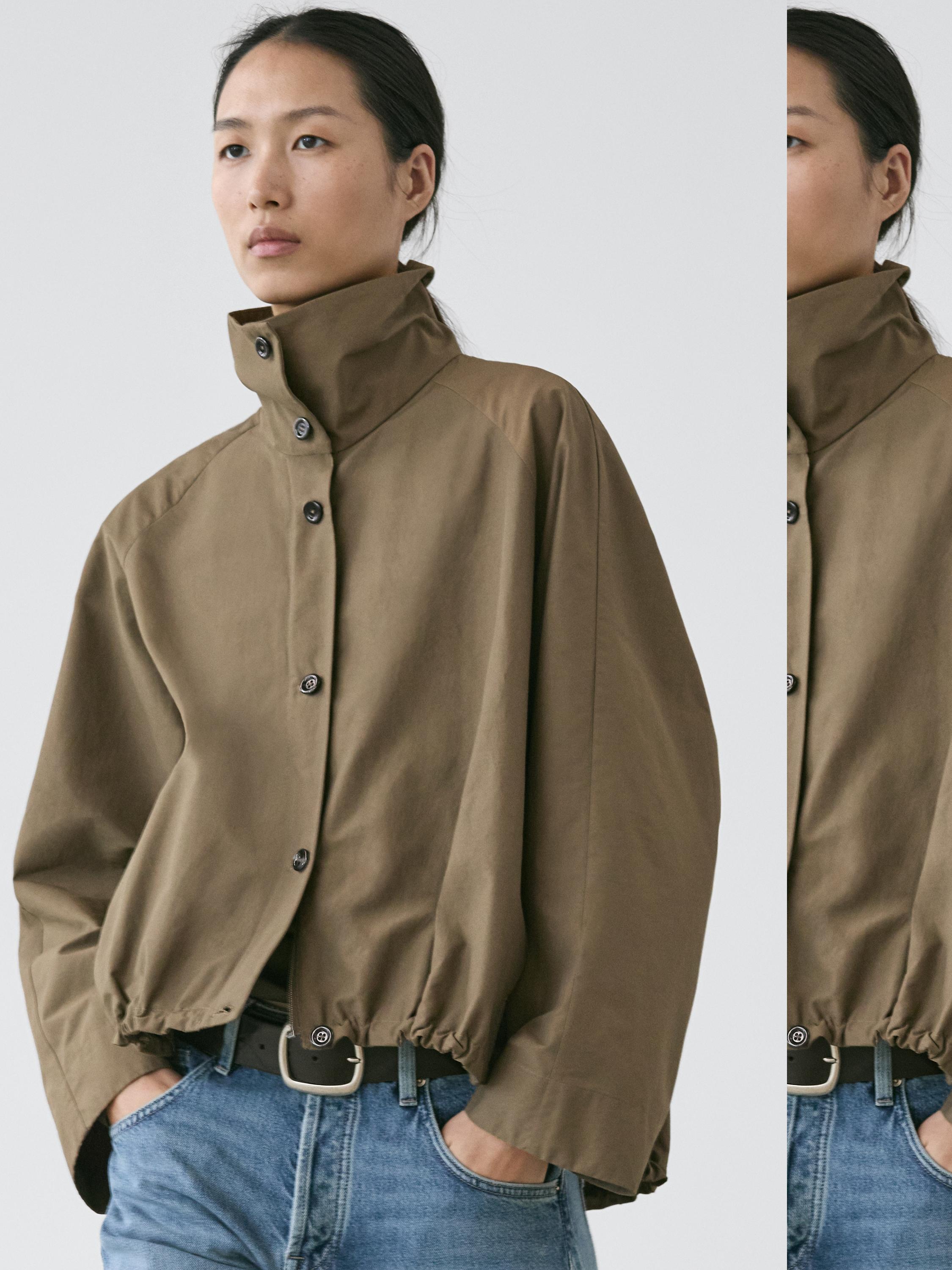 Parka with puff detail