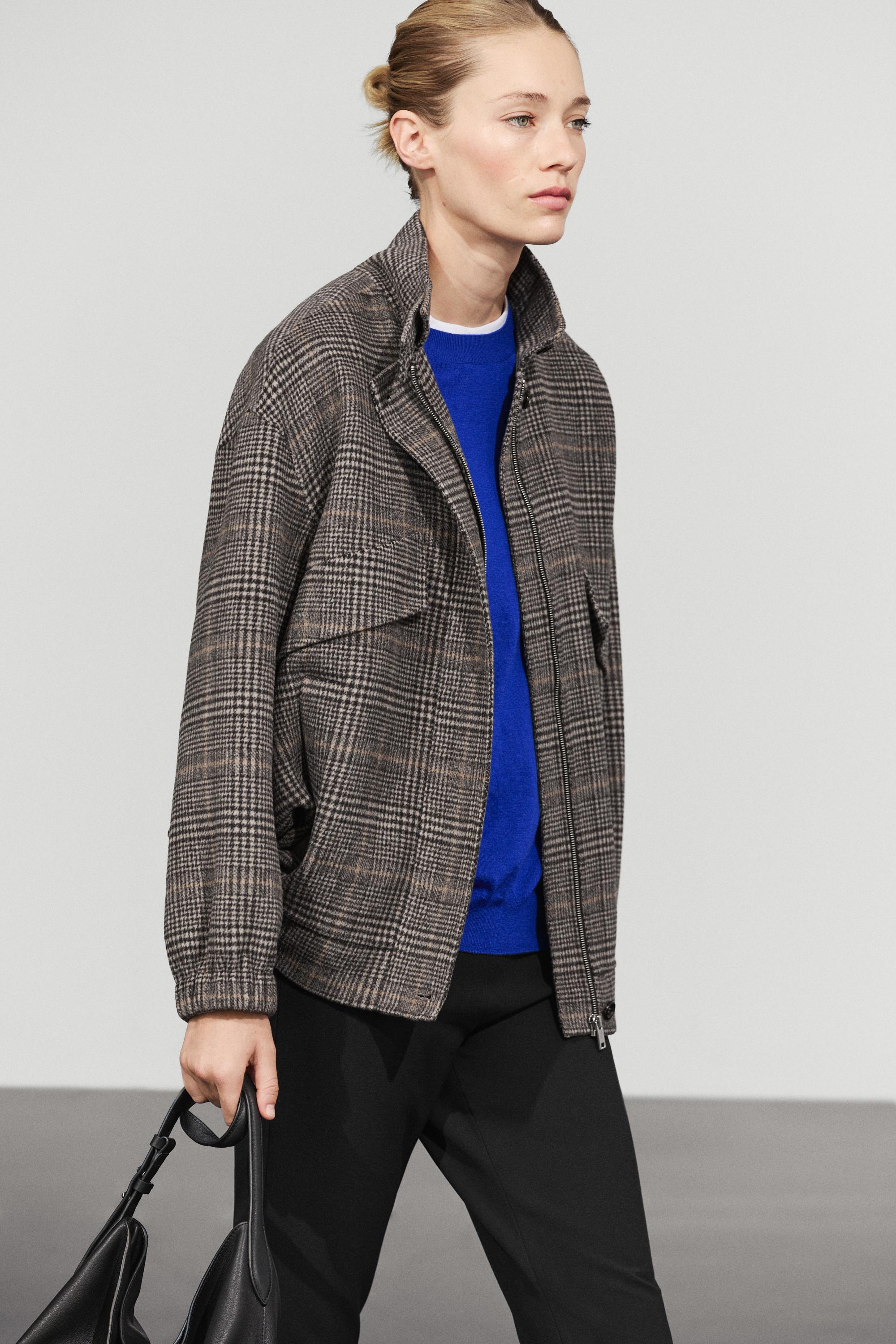 Chaqueta bomber cuadros