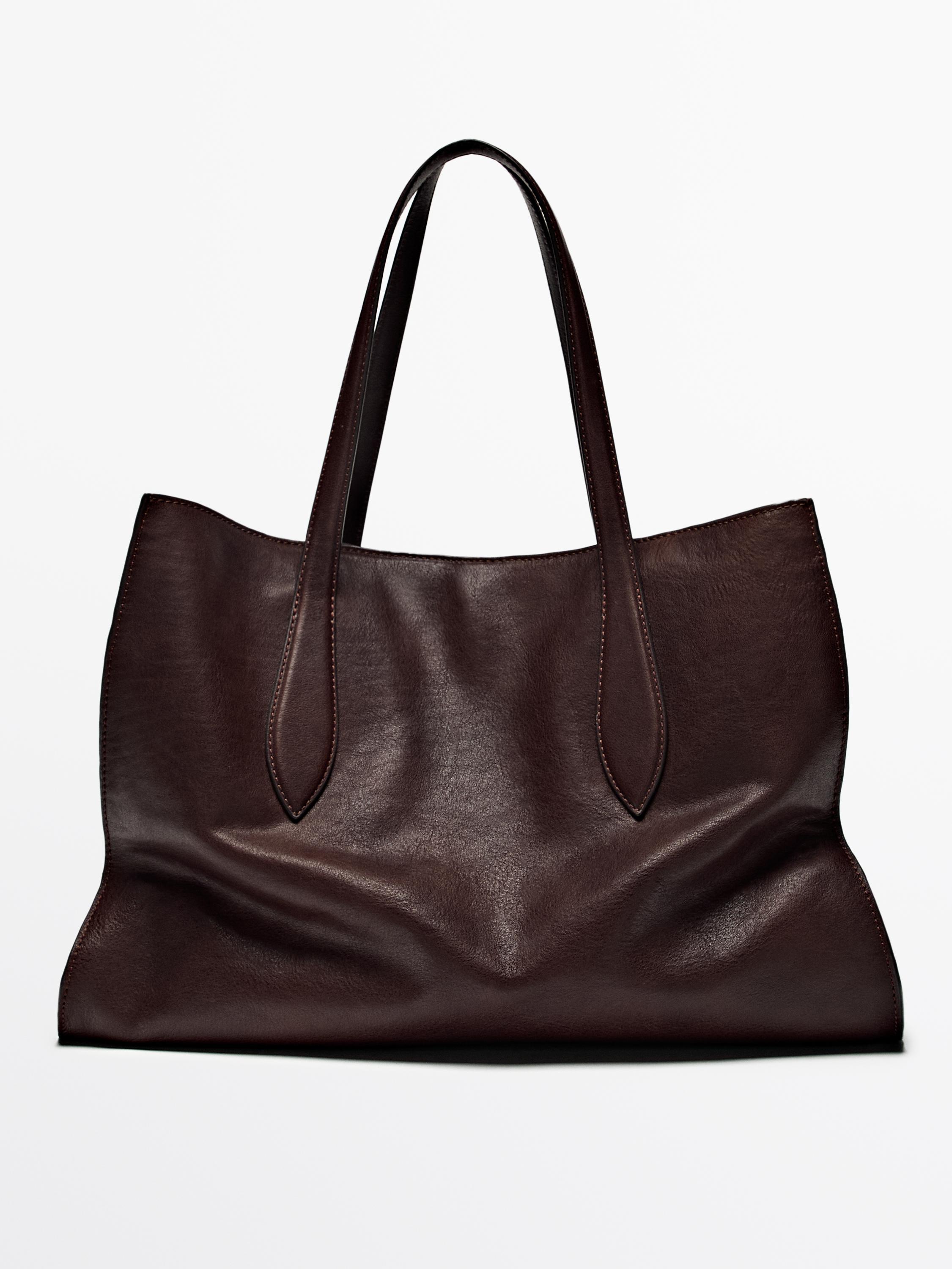 Leather shopper bag best sale