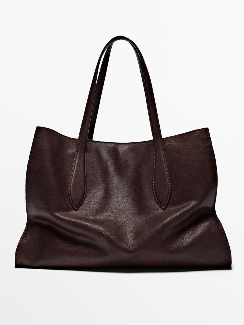 Genuine Leather Suede Women's Maxi Shoulder Bag main image 1
