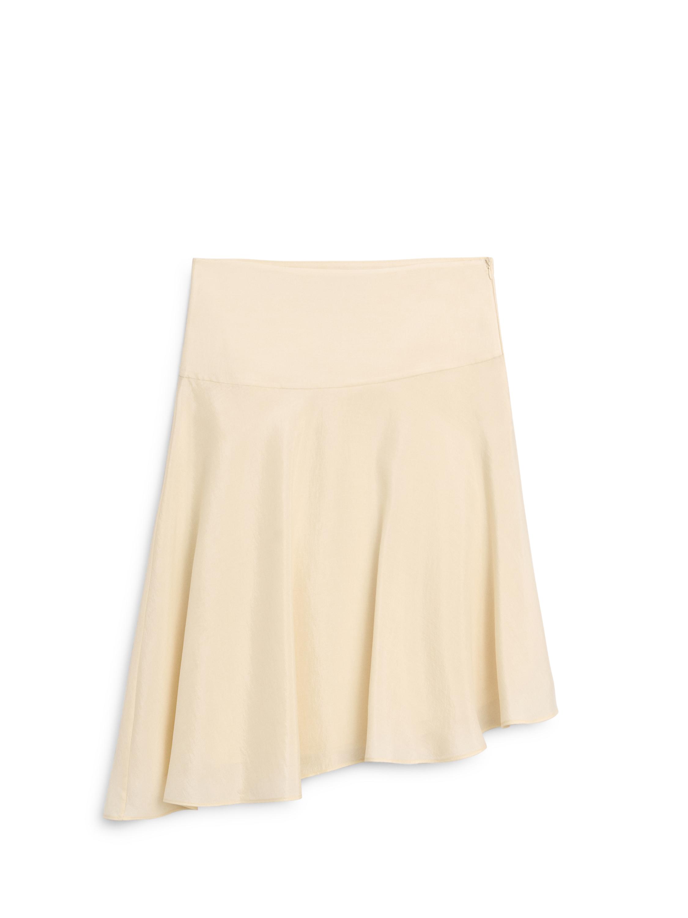 Flowing asymmetric midi skirt — Gold