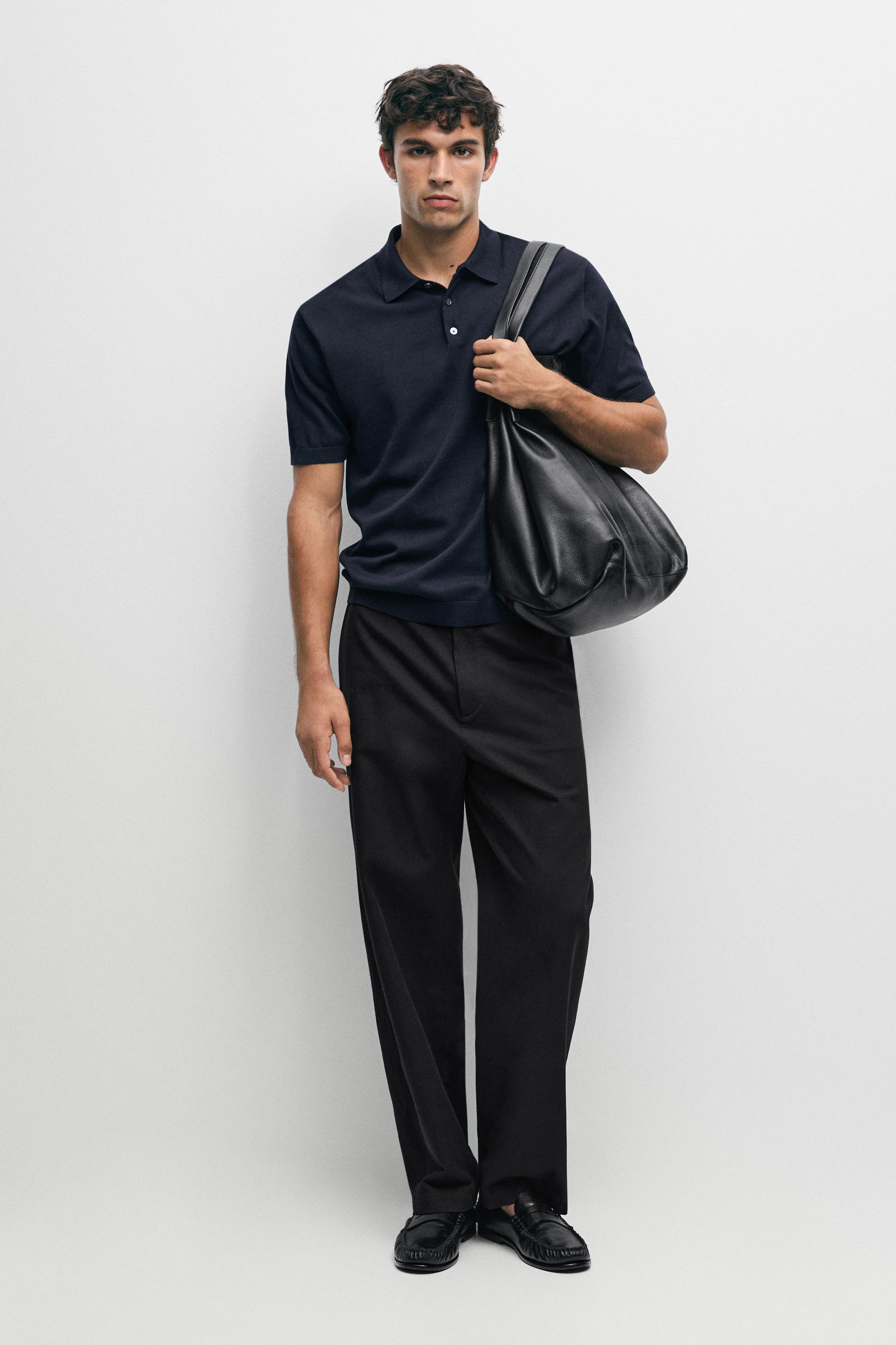 100% cotton knit polo sweater