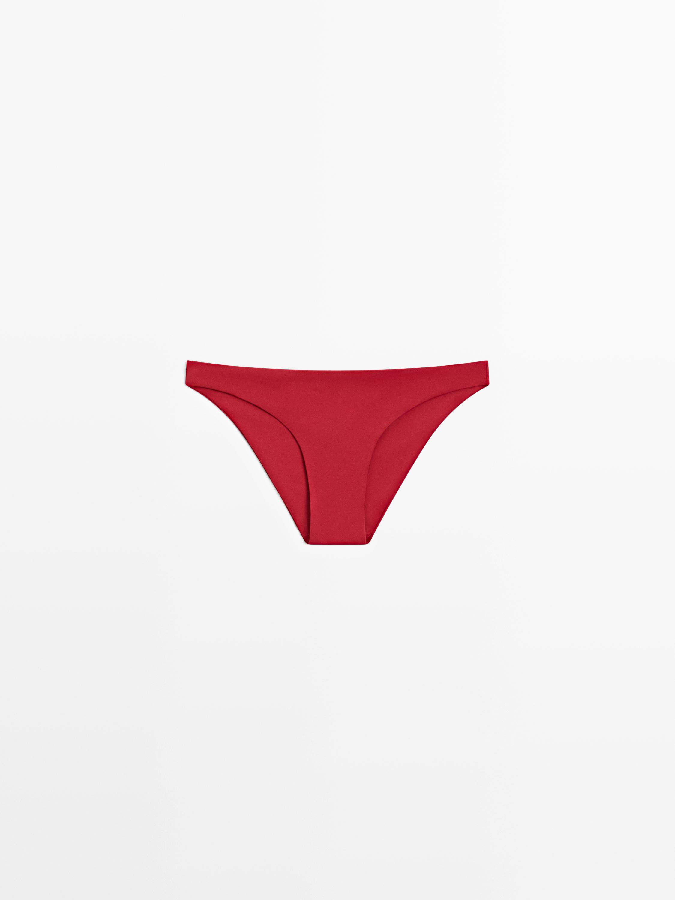 Plain bikini bottoms — RED