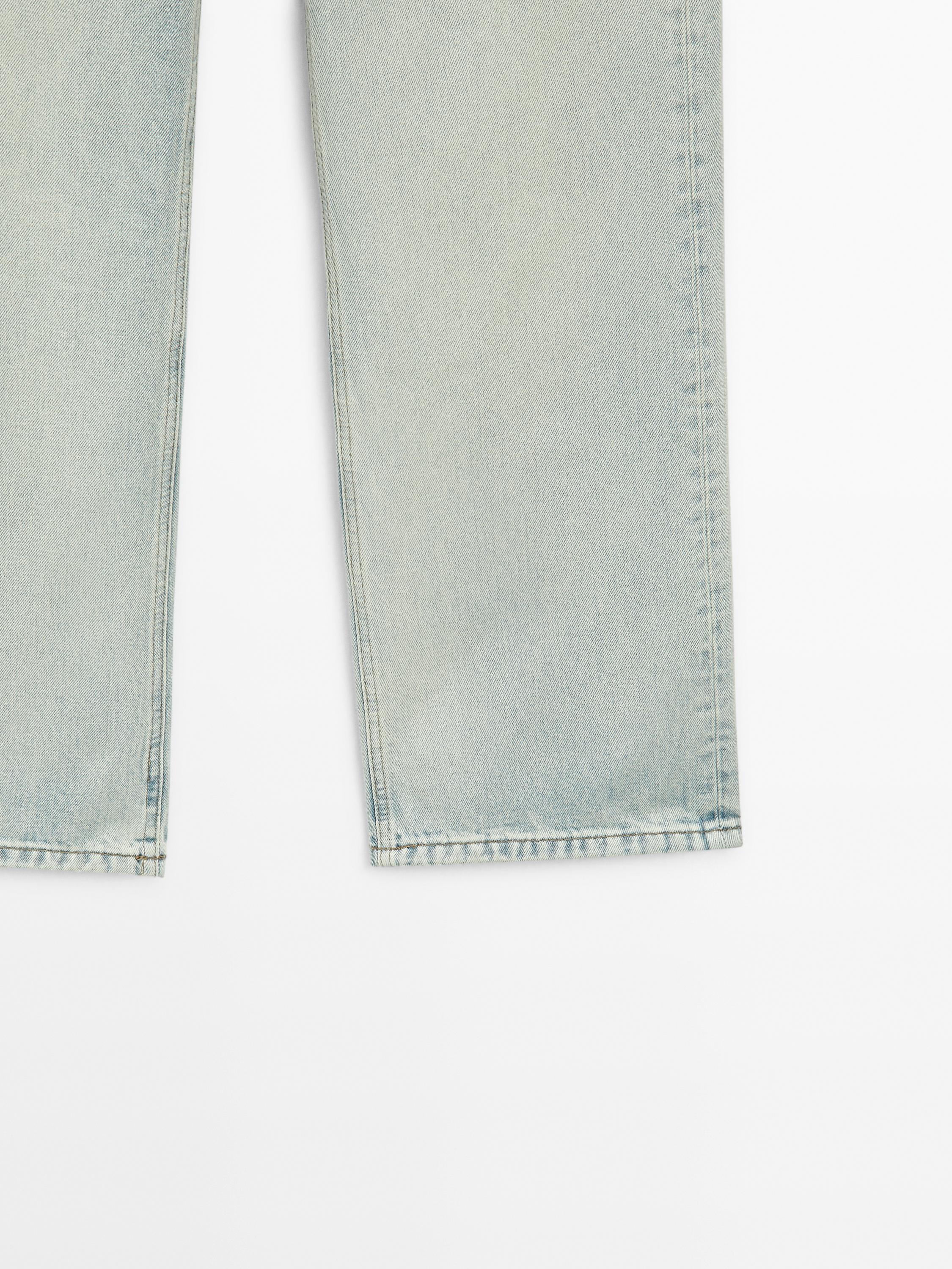 Mid-rise wide-leg cotton jeans