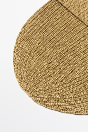 100% cashmere knit beanie — MUSTARD YELLOW 4