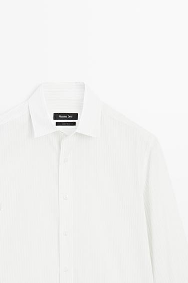 100% cotton striped shirt — WHITE 4