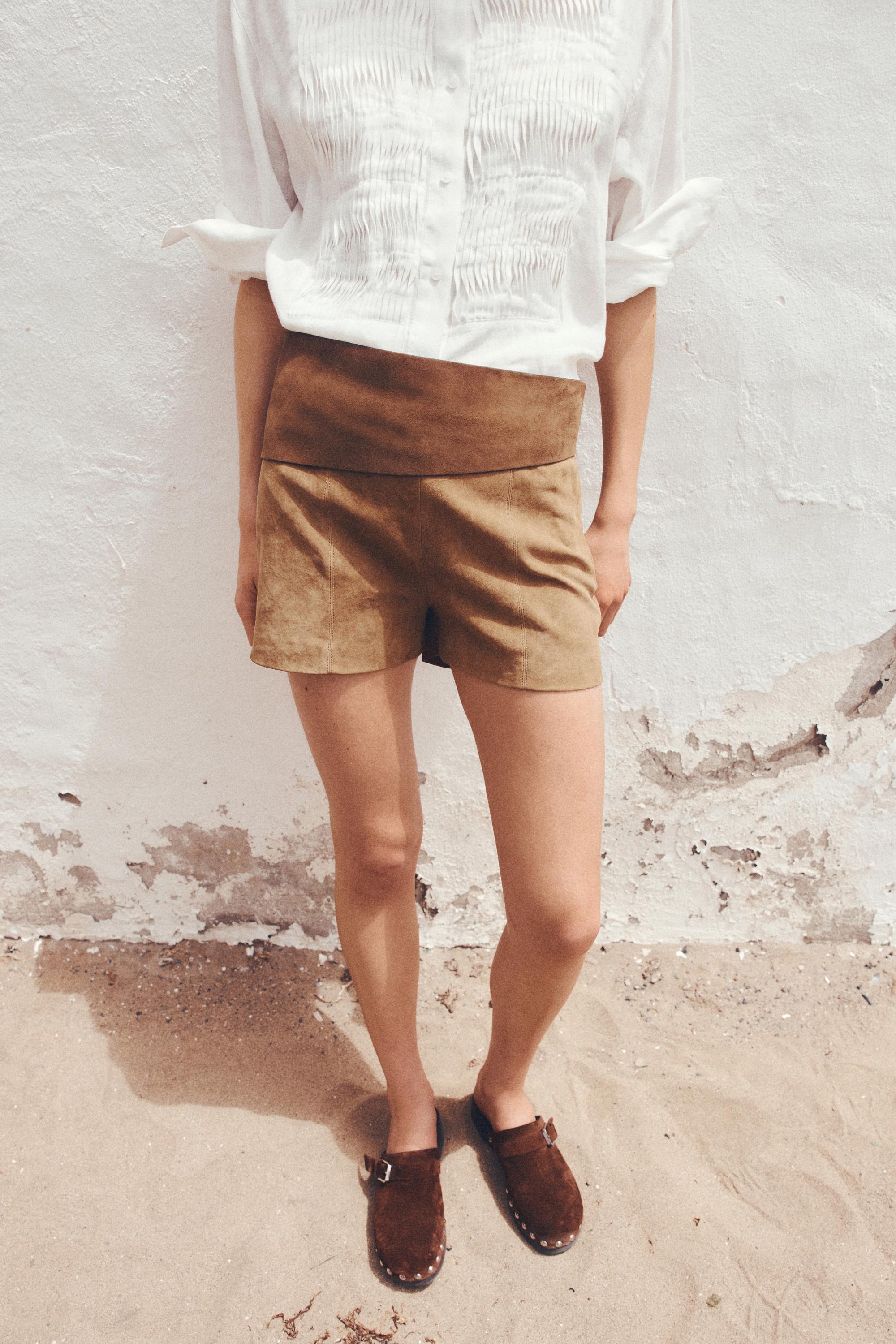 Leather clogs with buckle — TERRA-COTTA