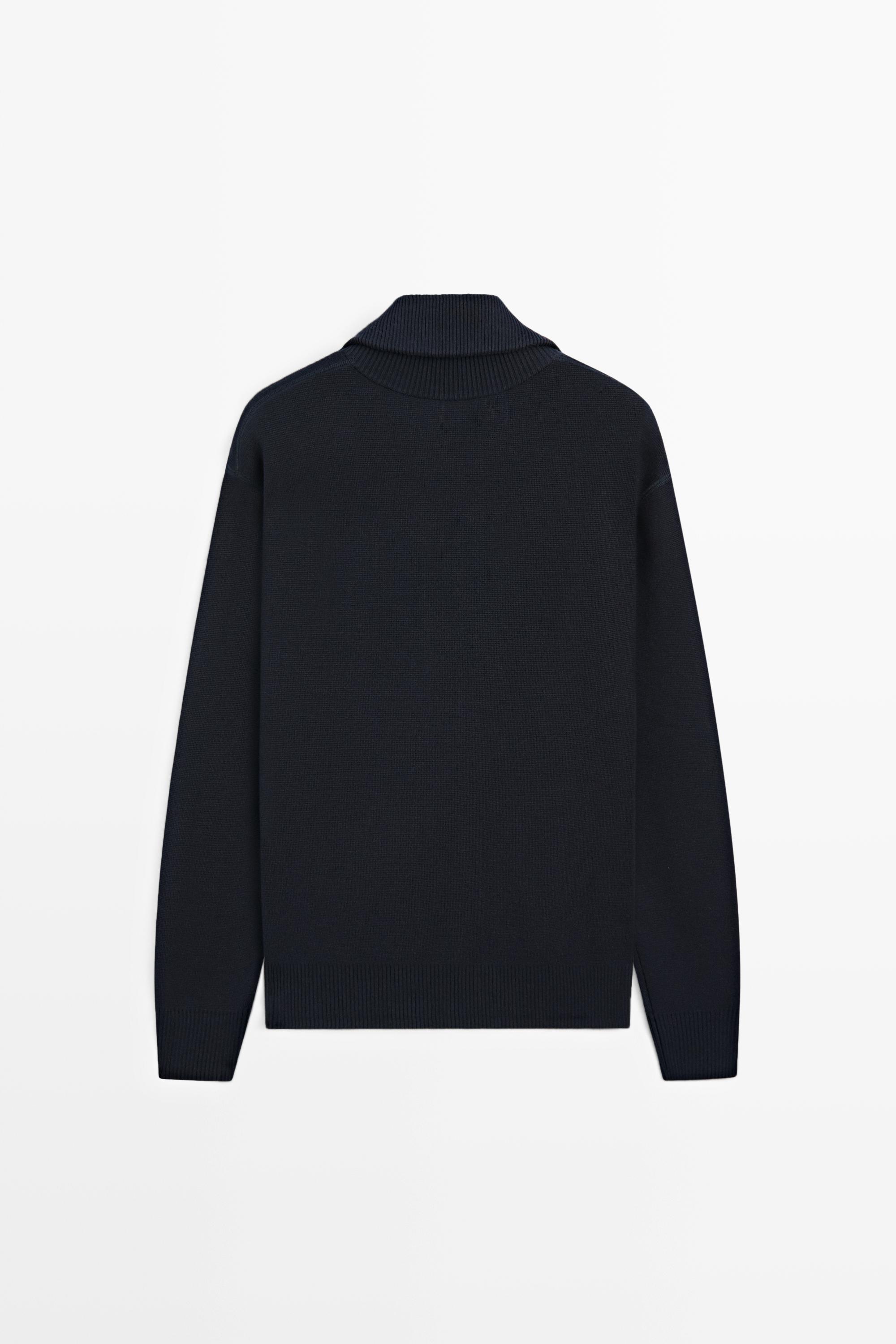 100% cotton zip-up knit cardigan