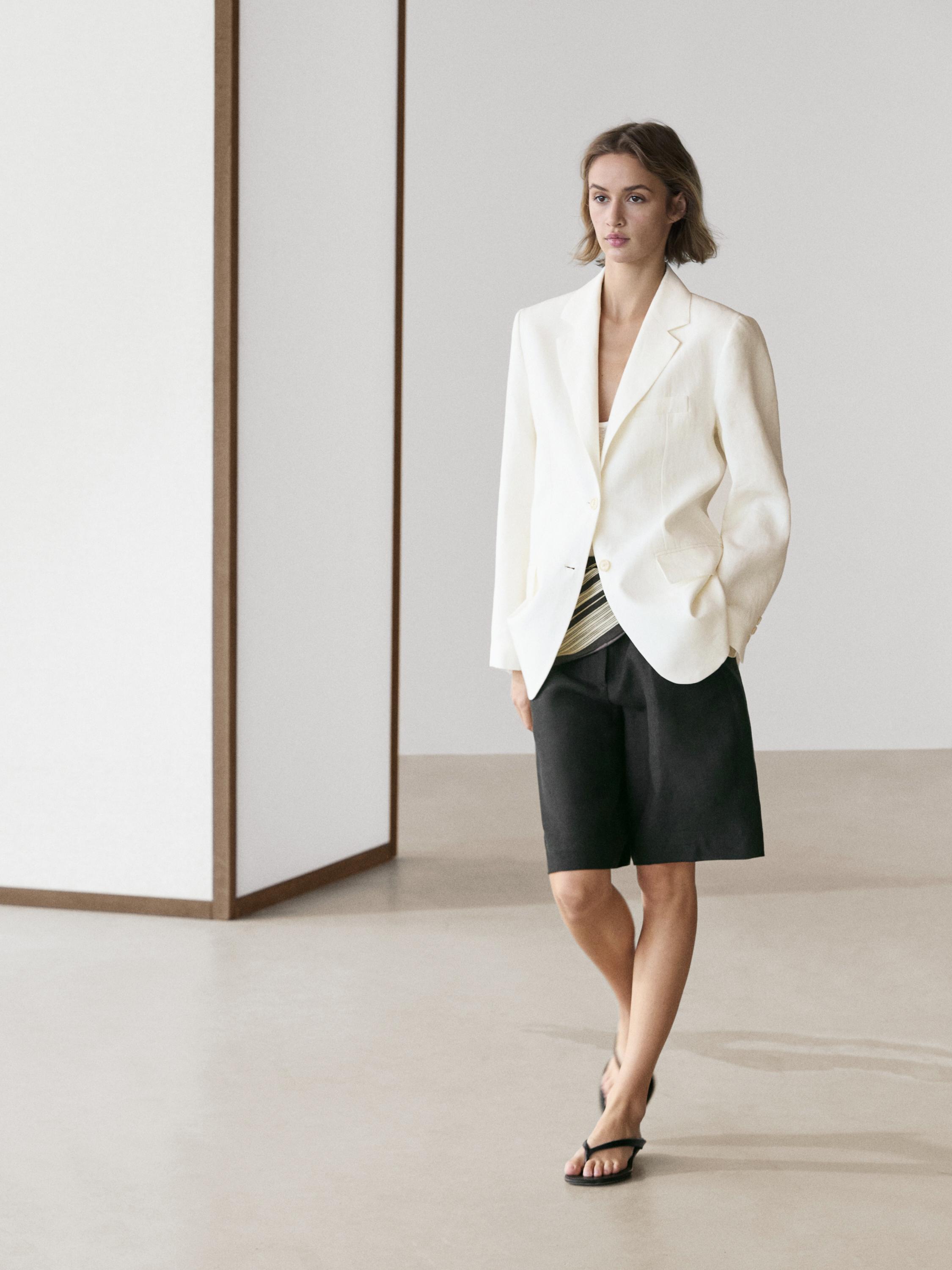 100% linen suit blazer — Off white