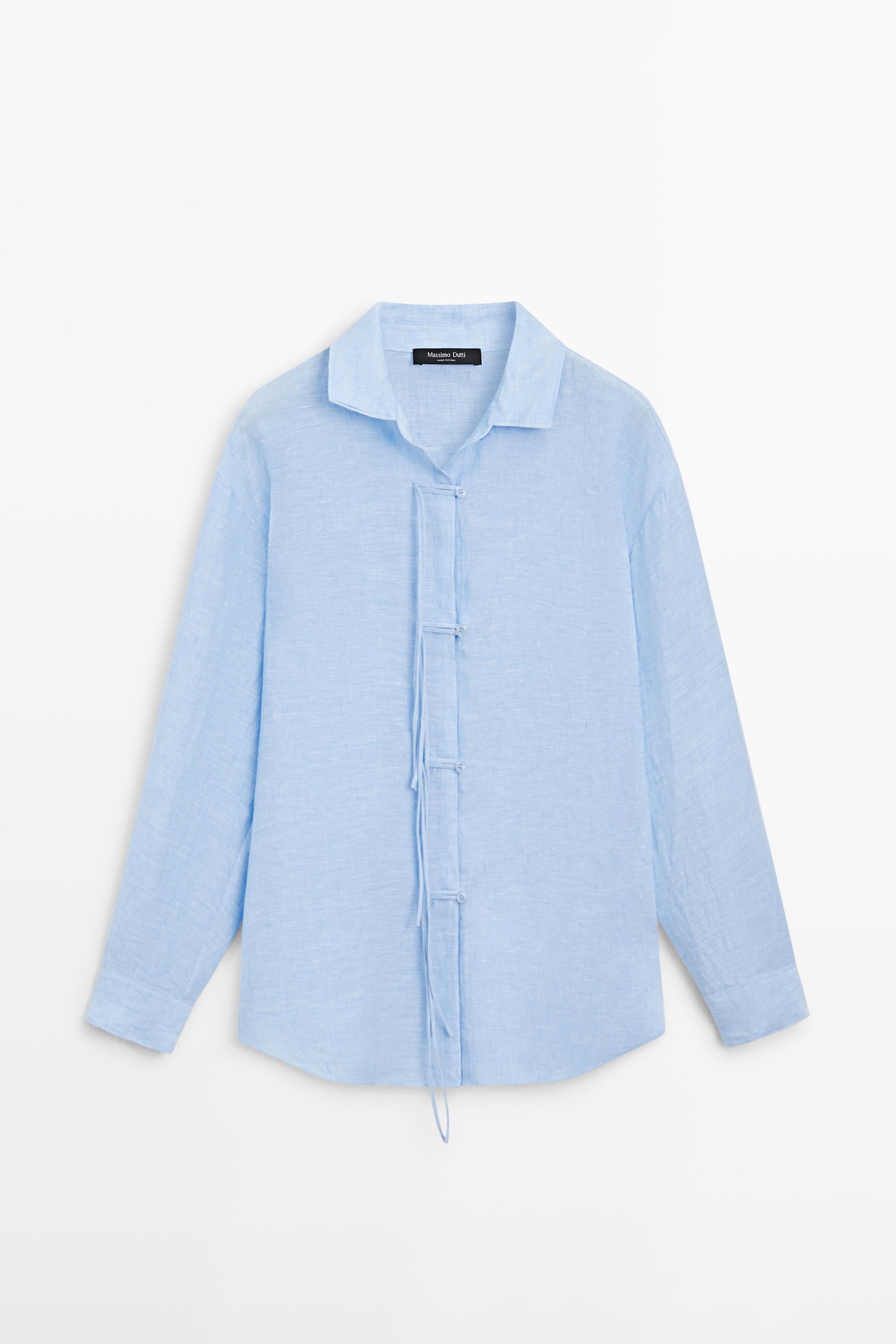 Flowing 100% linen shirt