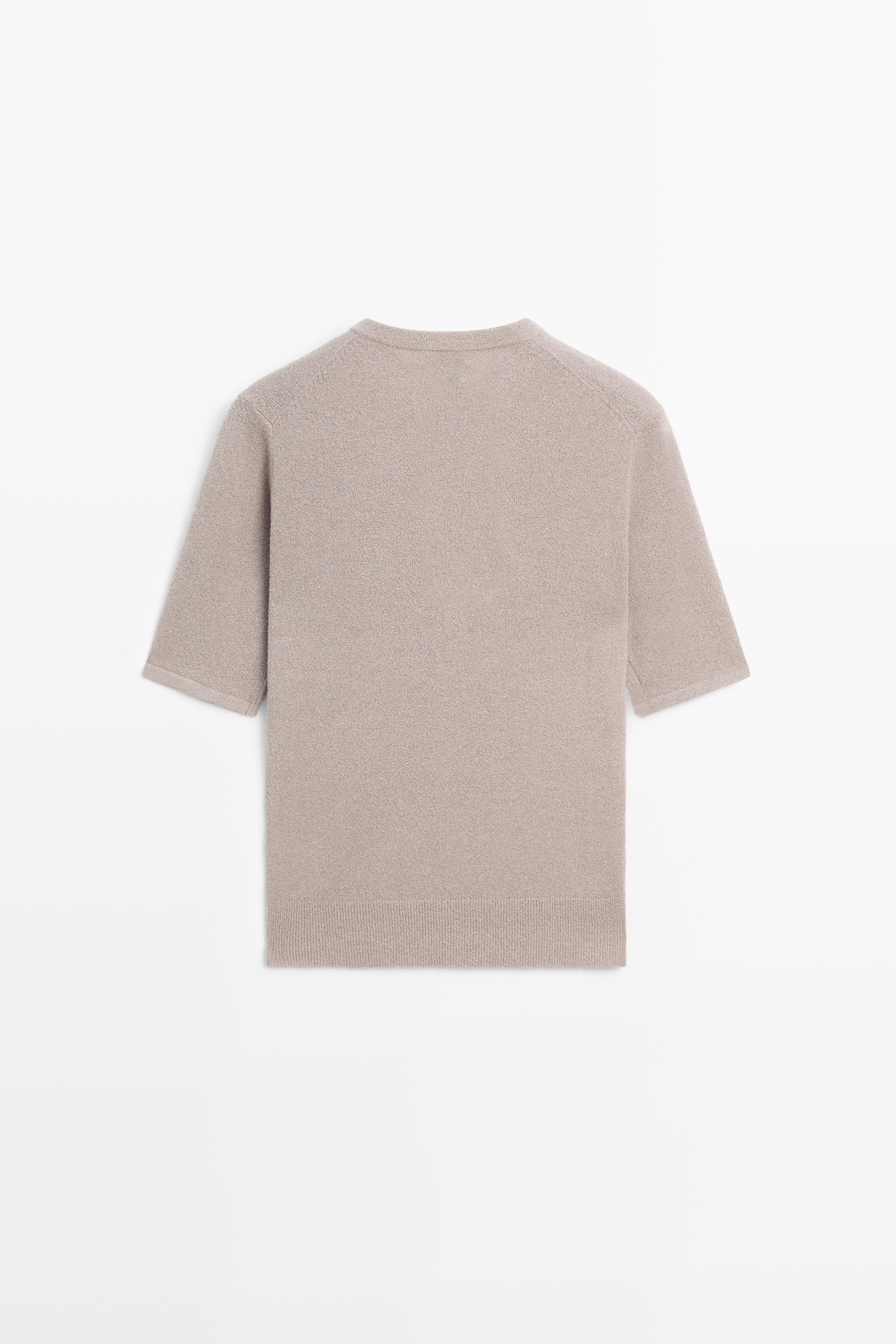 STUDIO Cotton Blend Button-Front Knit Sweater — MOLE BROWN