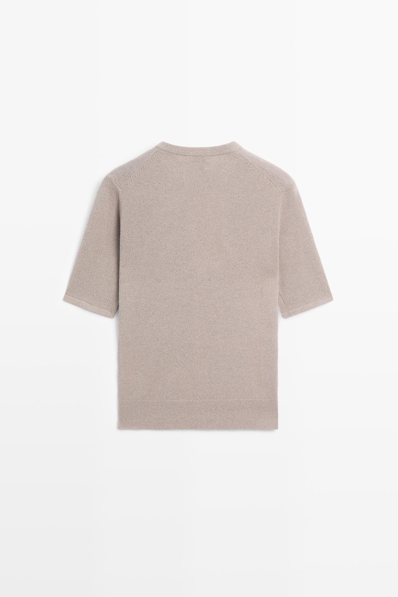 STUDIO Cotton Blend Button-Front Knit Sweater — MOLE BROWN