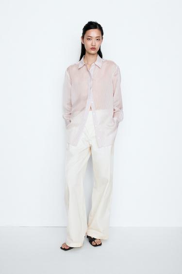 Flowing striped shirt - STUDIO — Pink 3