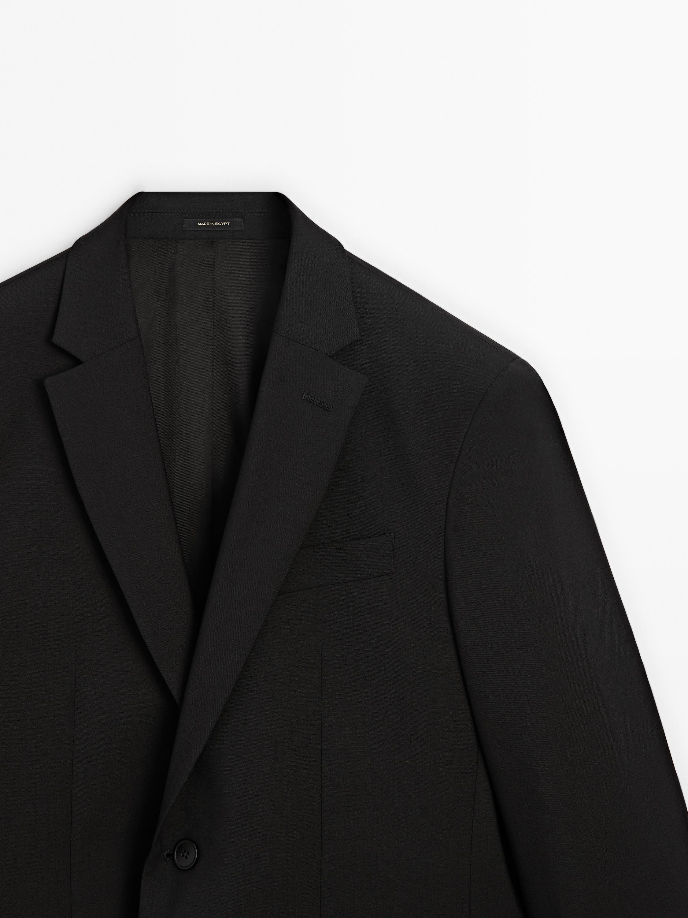 100% cool wool suit blazer