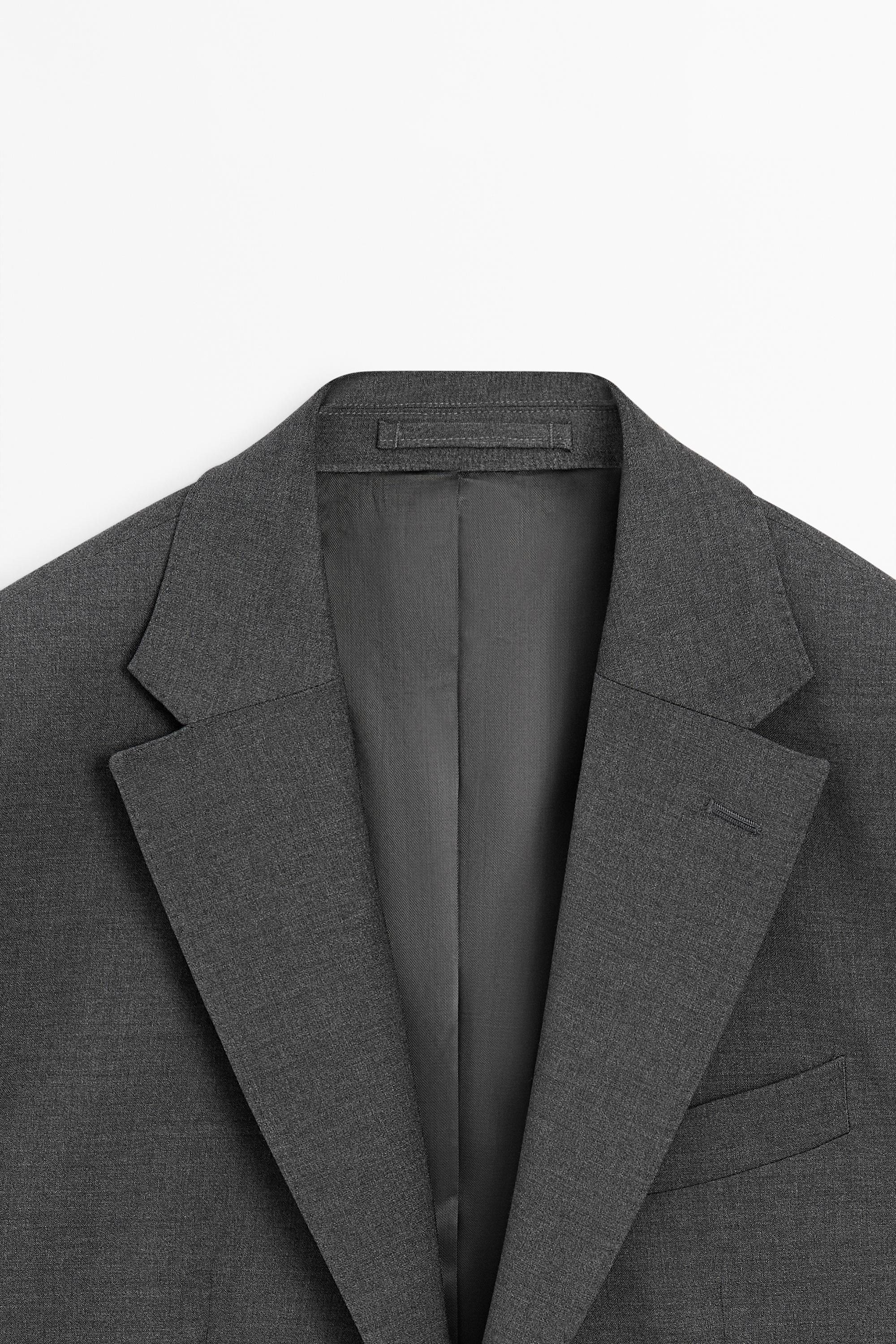 100% cool wool suit blazer — GREY