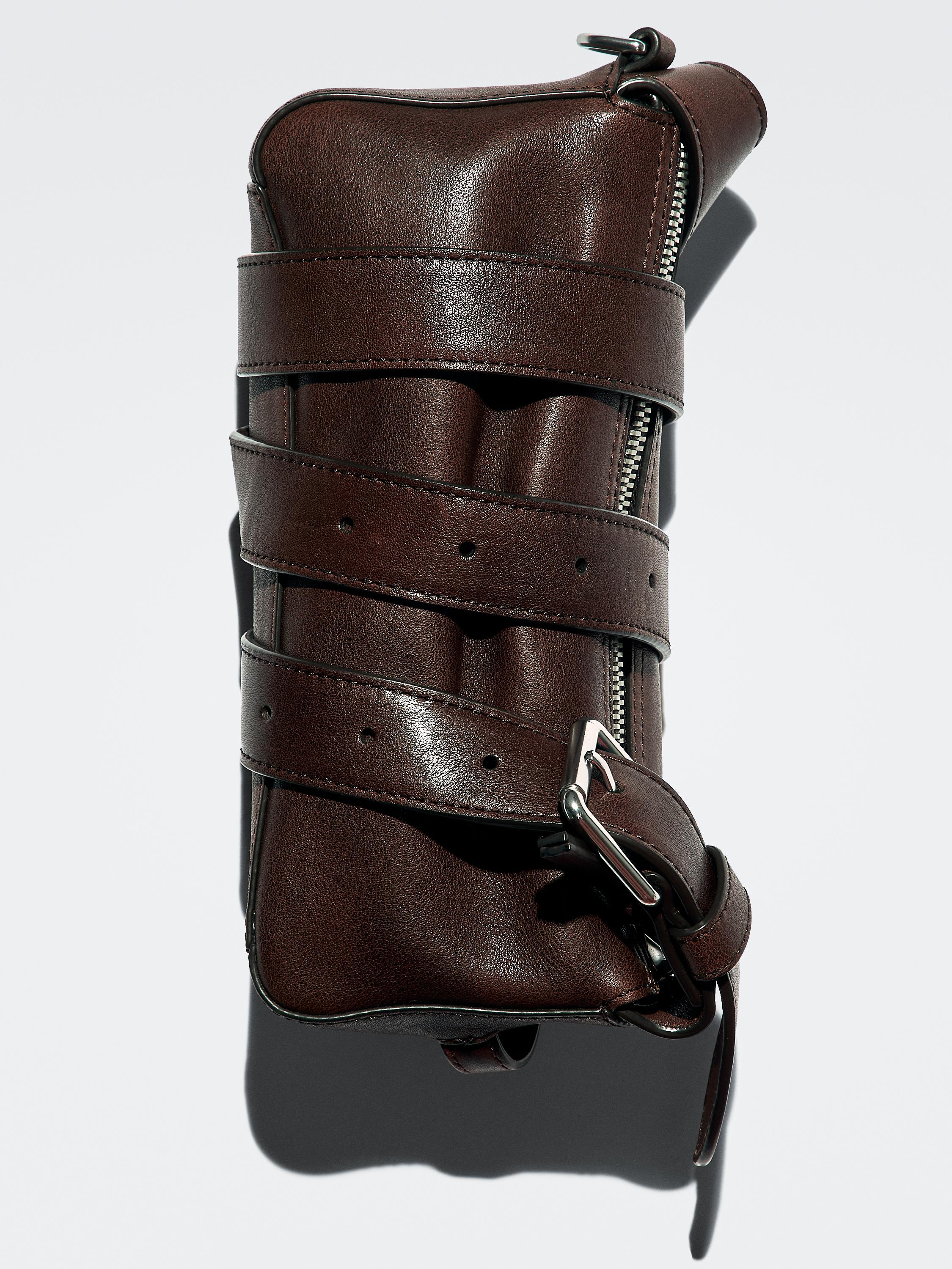 Nappa leather mini crossbody bag