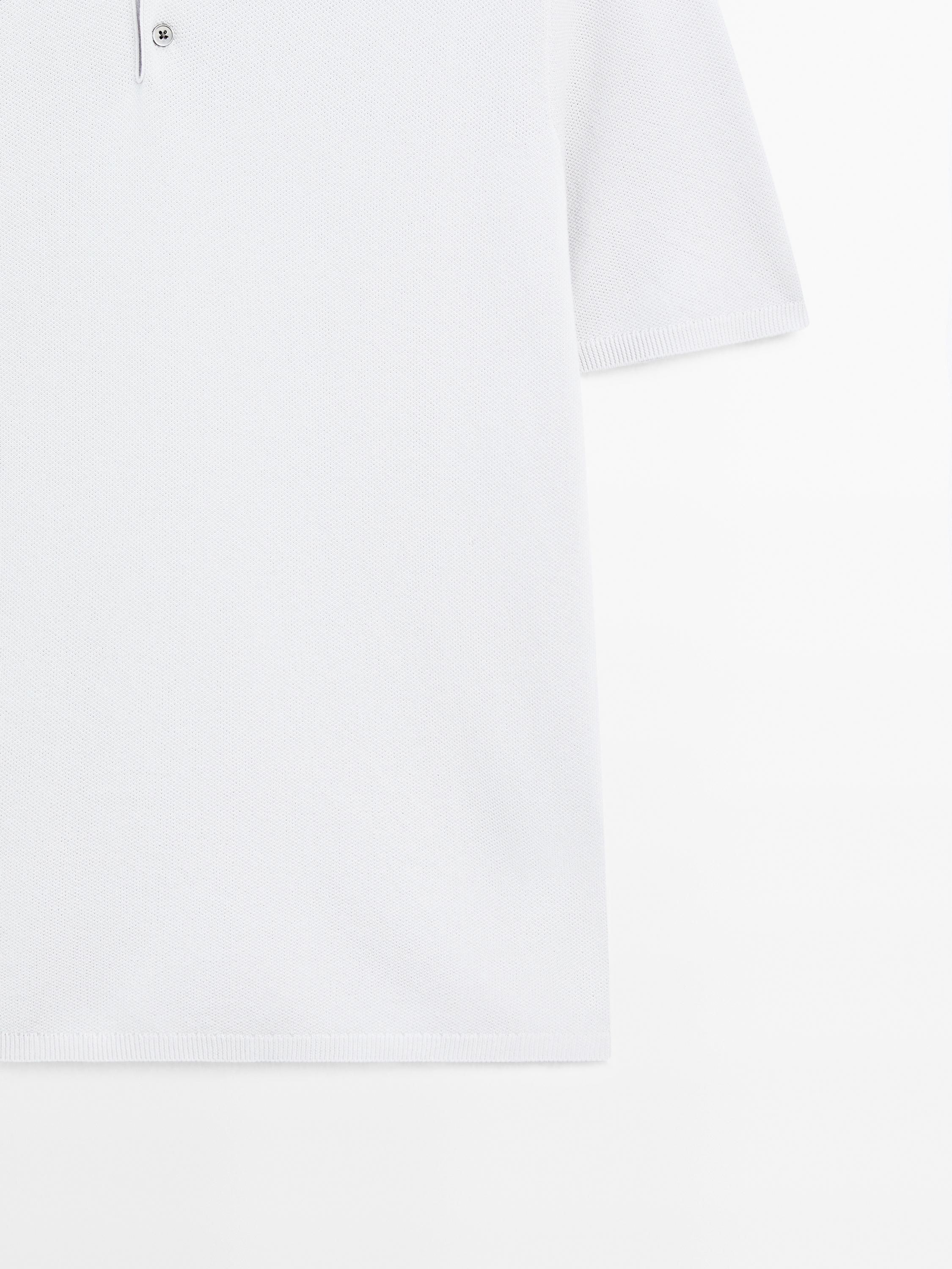 100% cotton textured knit polo shirt