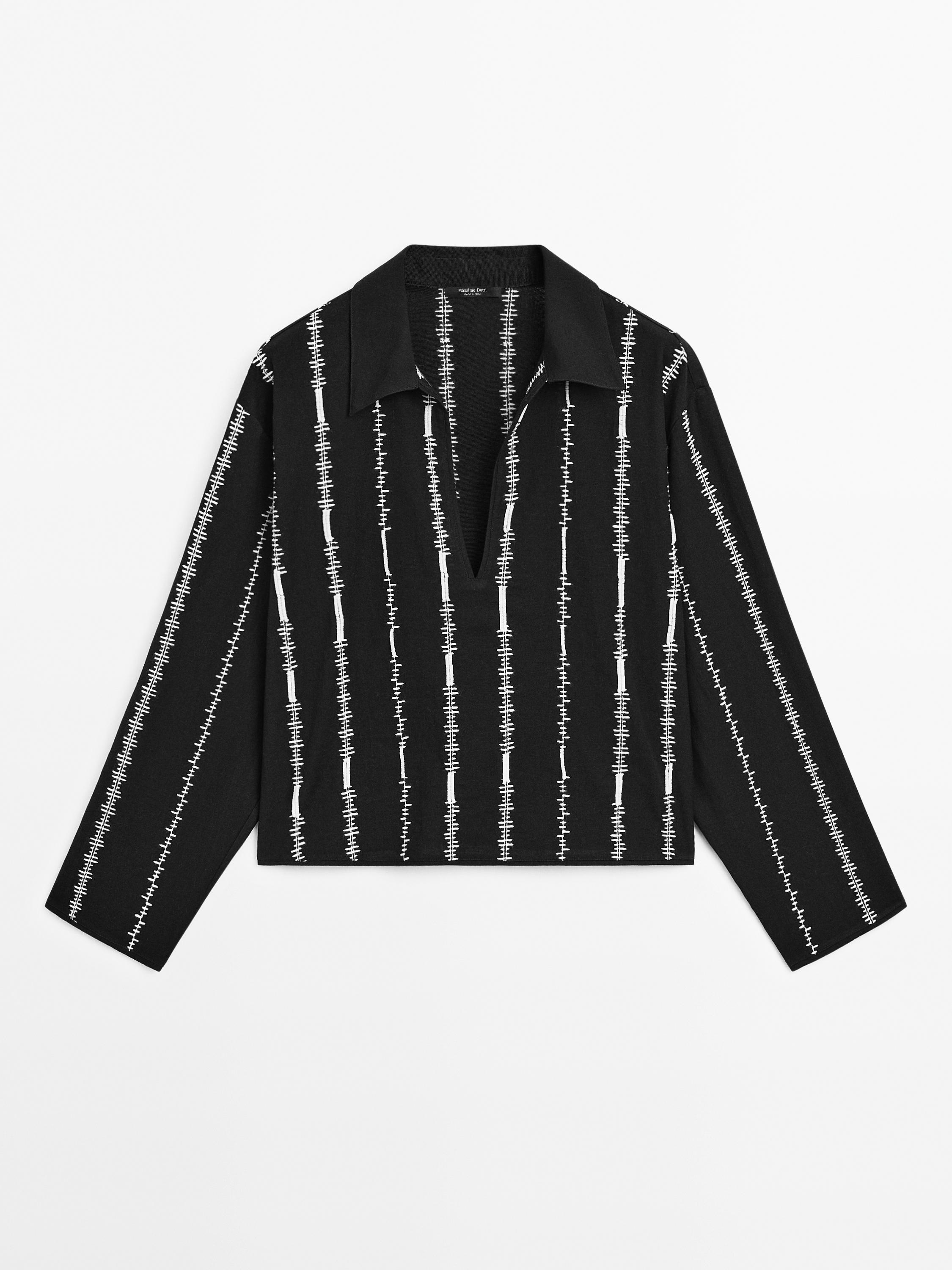 Blouse with embroidered details