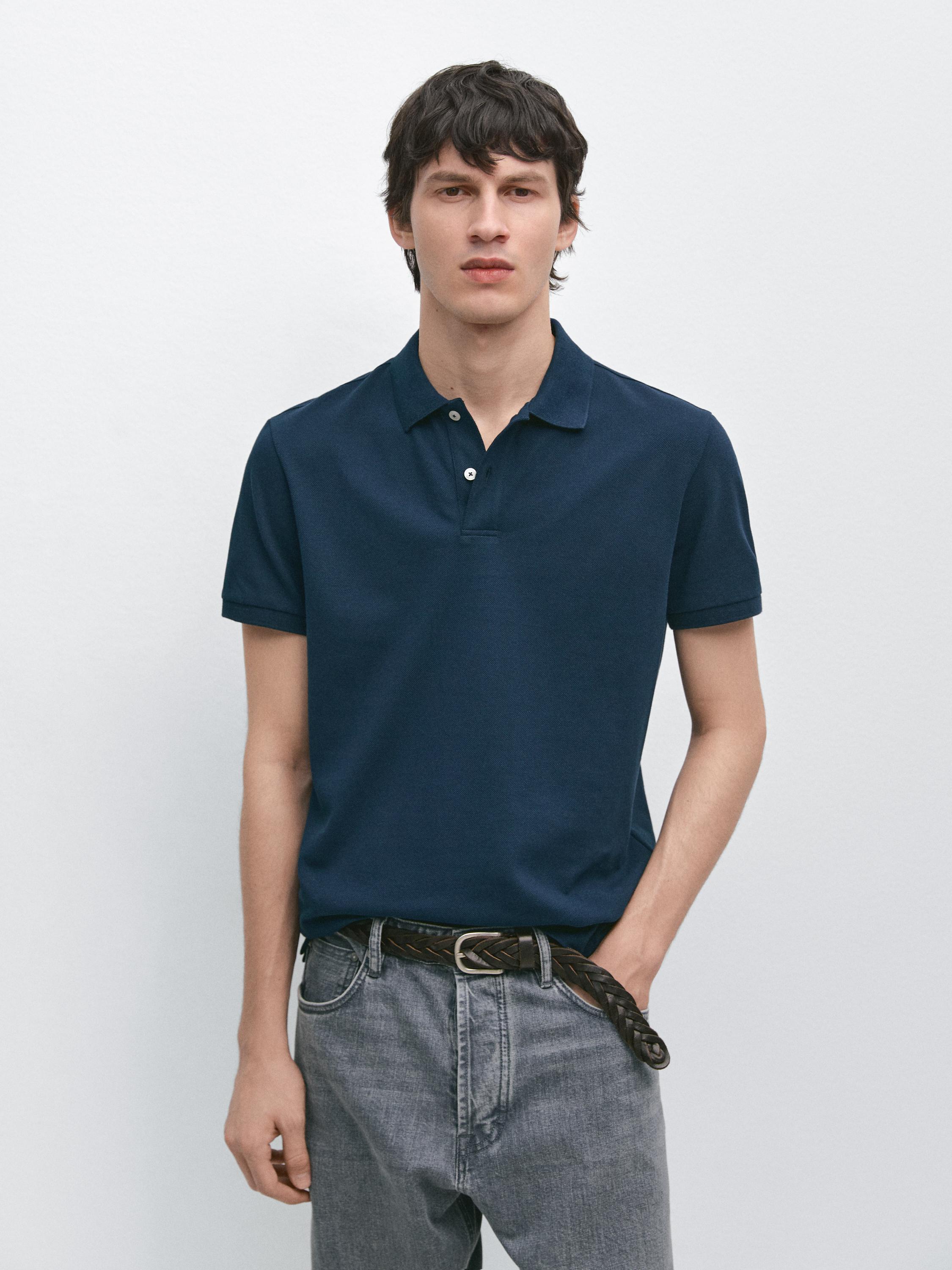 Poloshirt Baumwolle Mikrostruktur