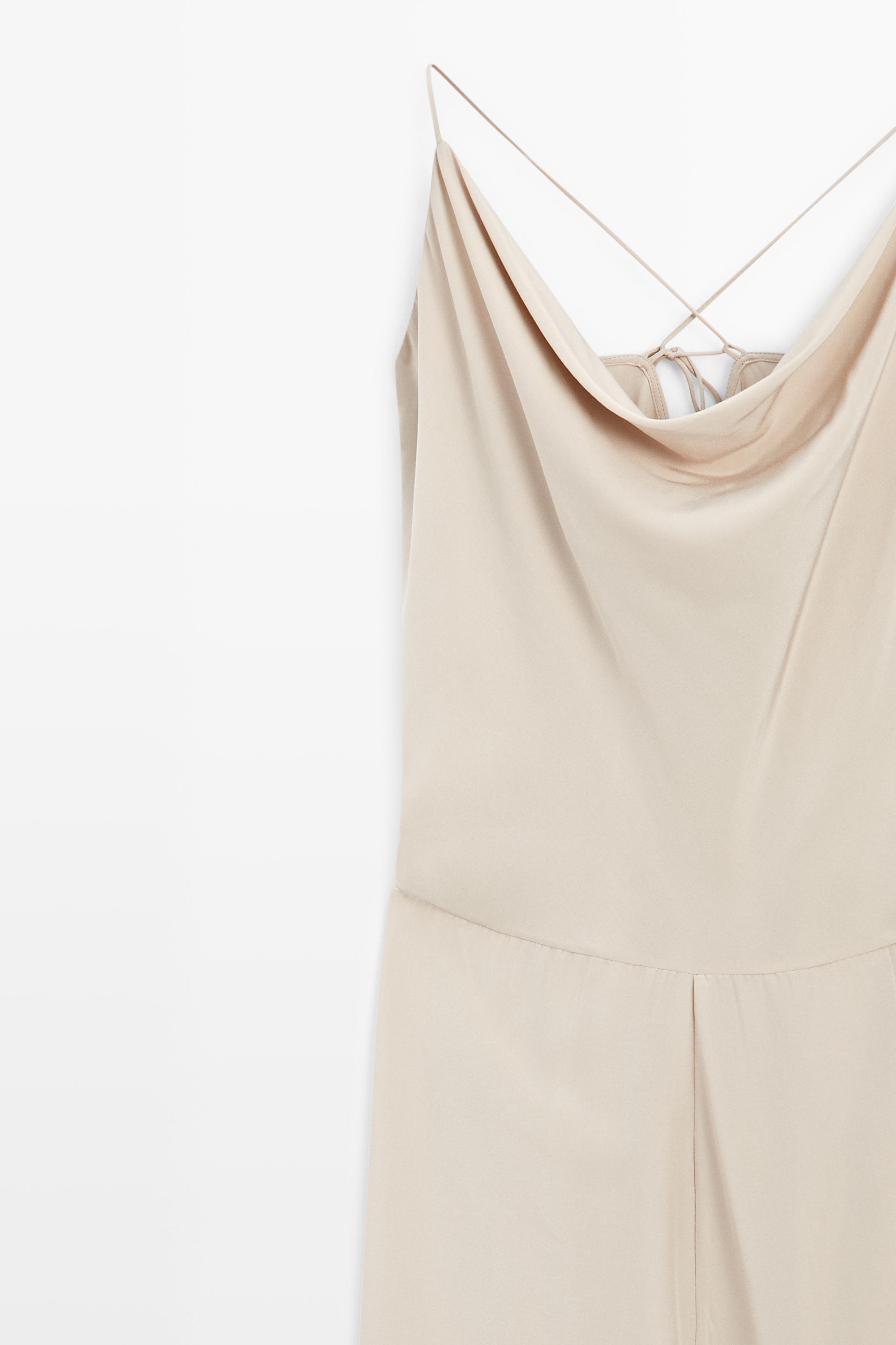 100% silk slip dress - LIMITED EDITION — PEARL/BEIGE