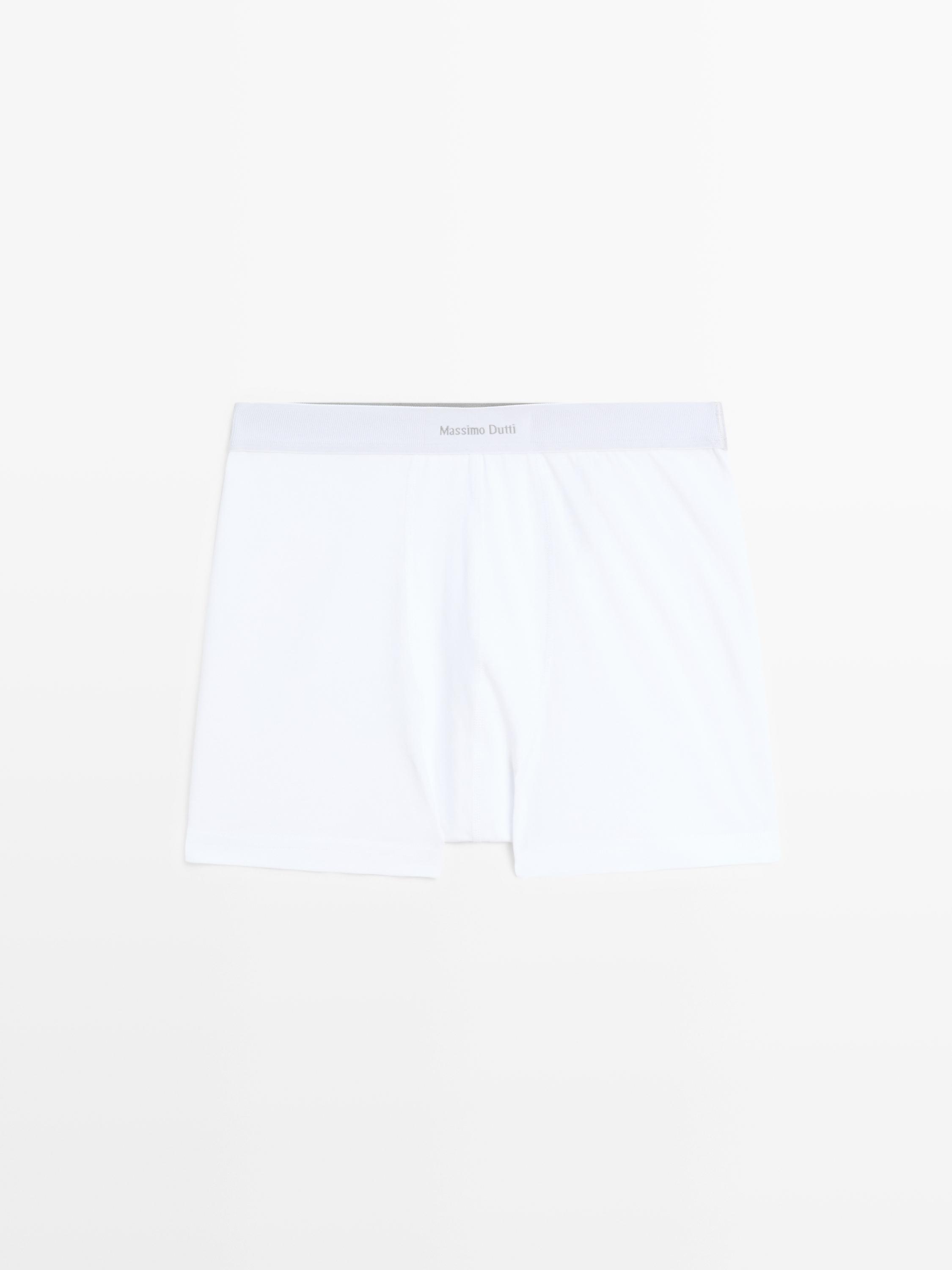 Boxers with logo waistband — WHITE