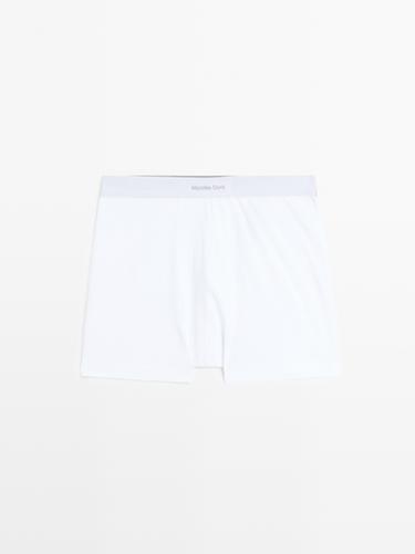 Boxers with logo waistband — WHITE 1