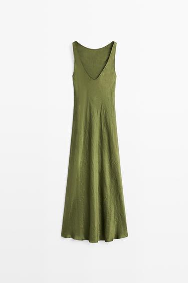 Flowing midi dress — GREEN 6