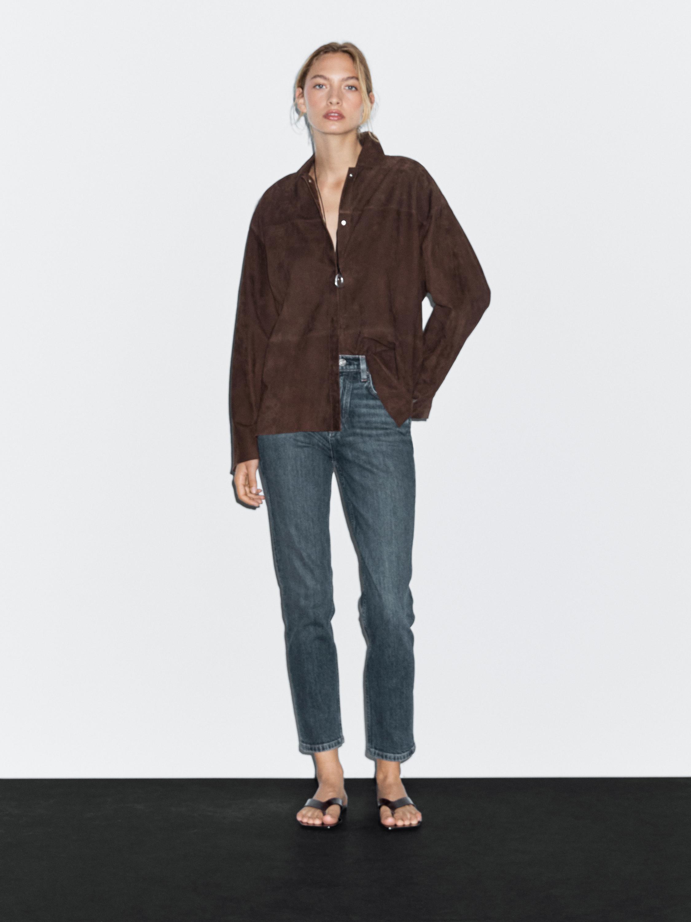 Slim-Fit-Jeans mit halbhohem Bund