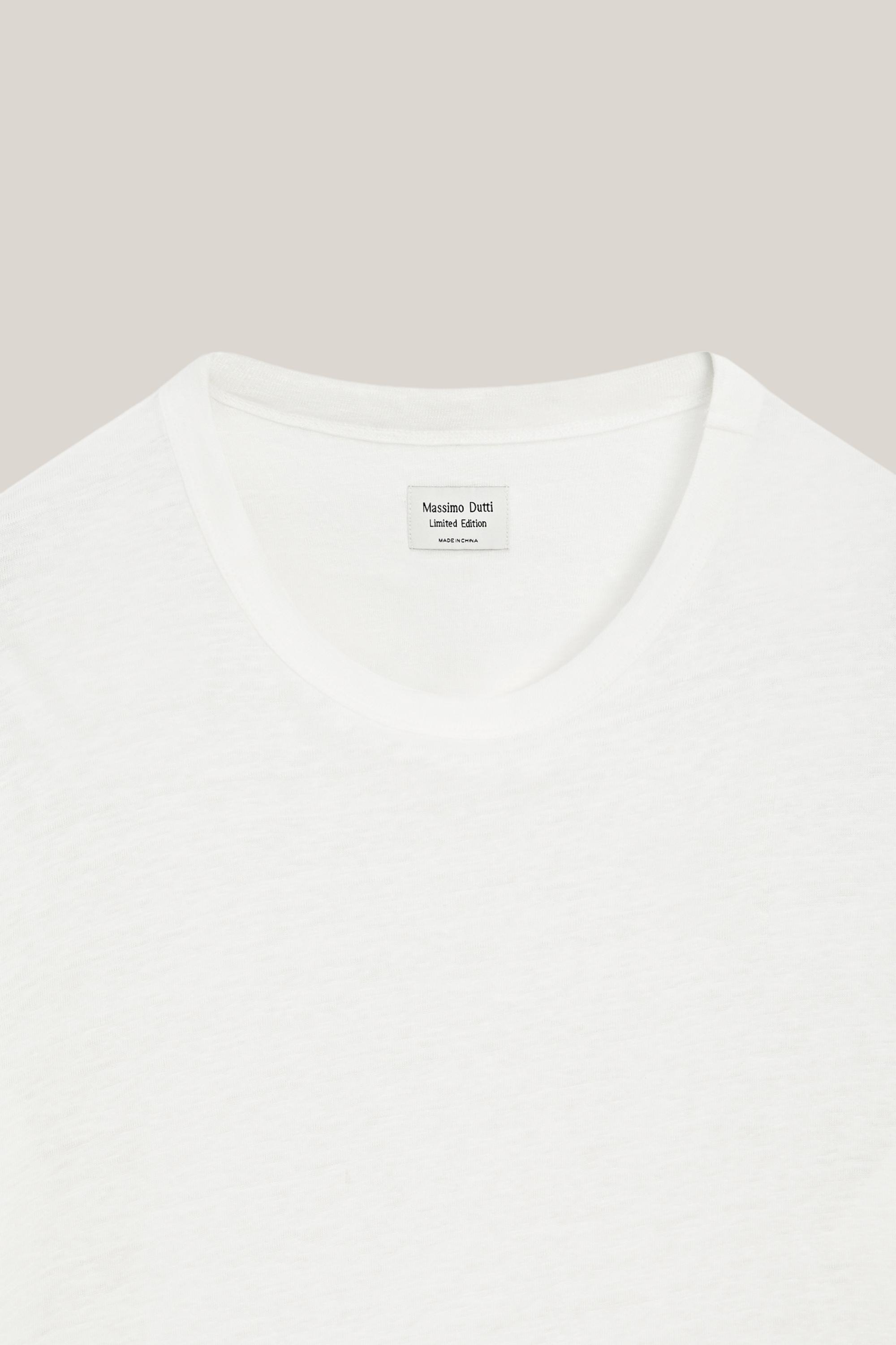 100% linen short sleeve T-shirt - LIMITED EDITION — Off white