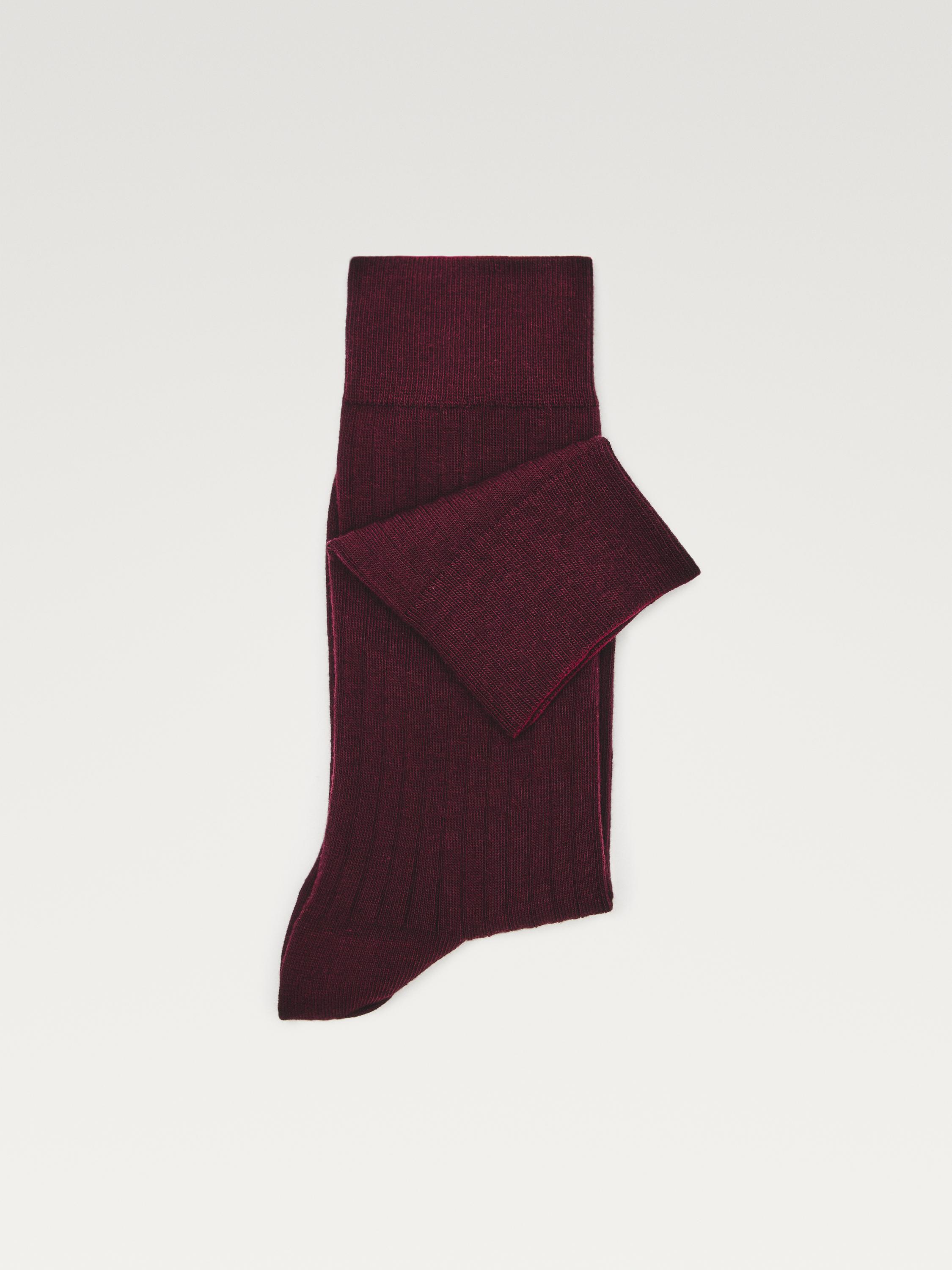 Chaussettes côtelées en coton mélangé