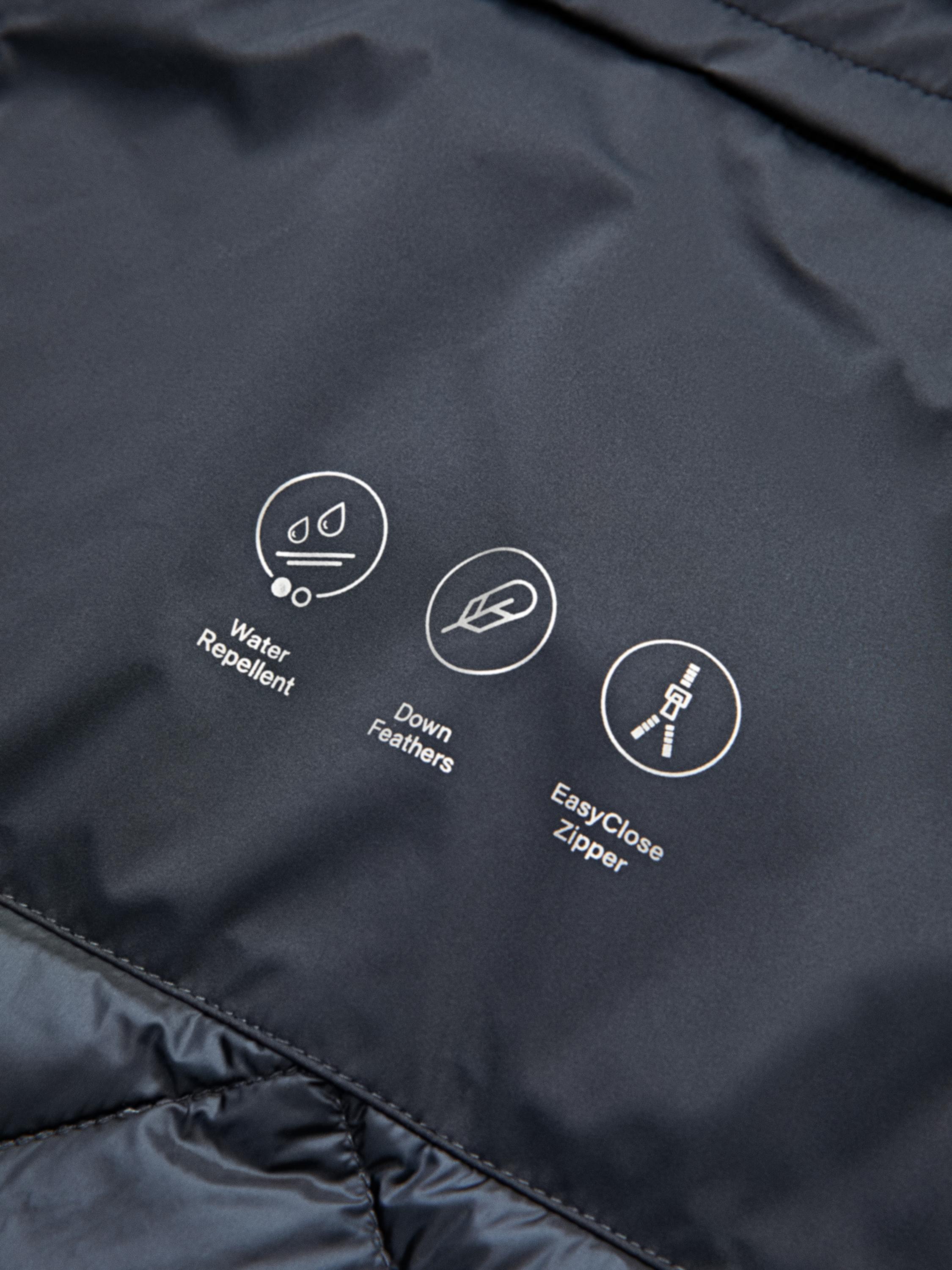 Short water-repellent puffer jacket — DARK NAVY